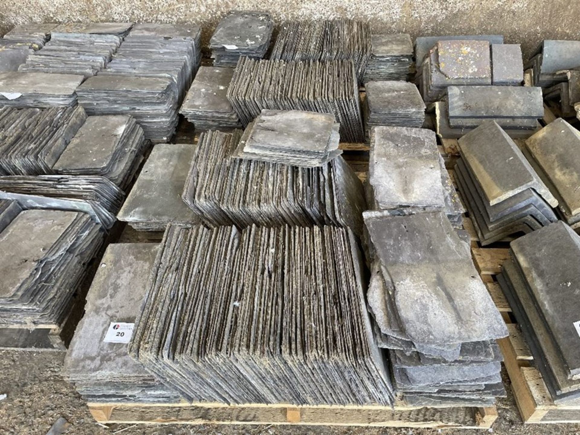 2 x Pallets roof slate tiles approx 18" x 10"