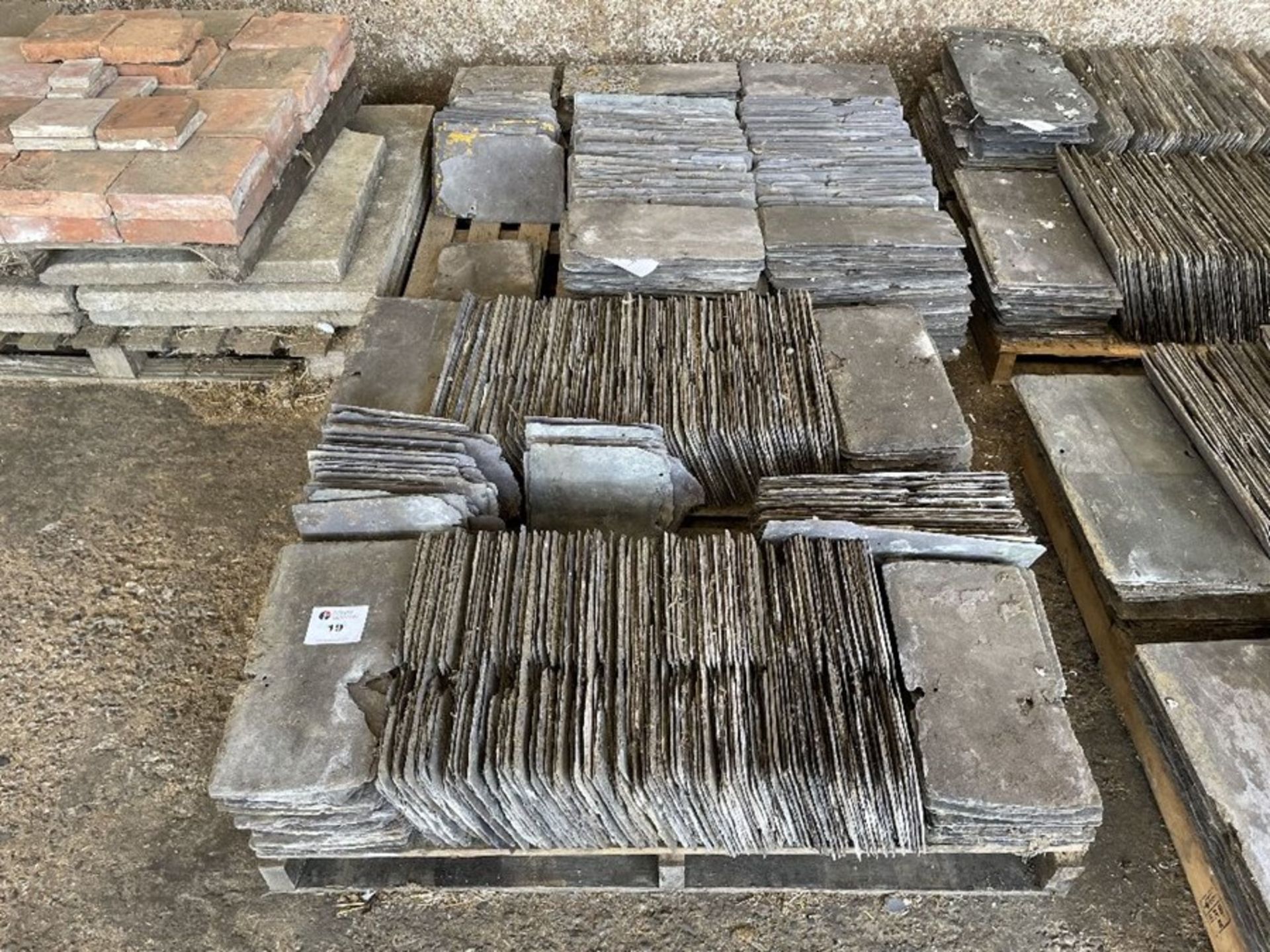 2 x Pallets roof slate tiles approx 16" x 8"