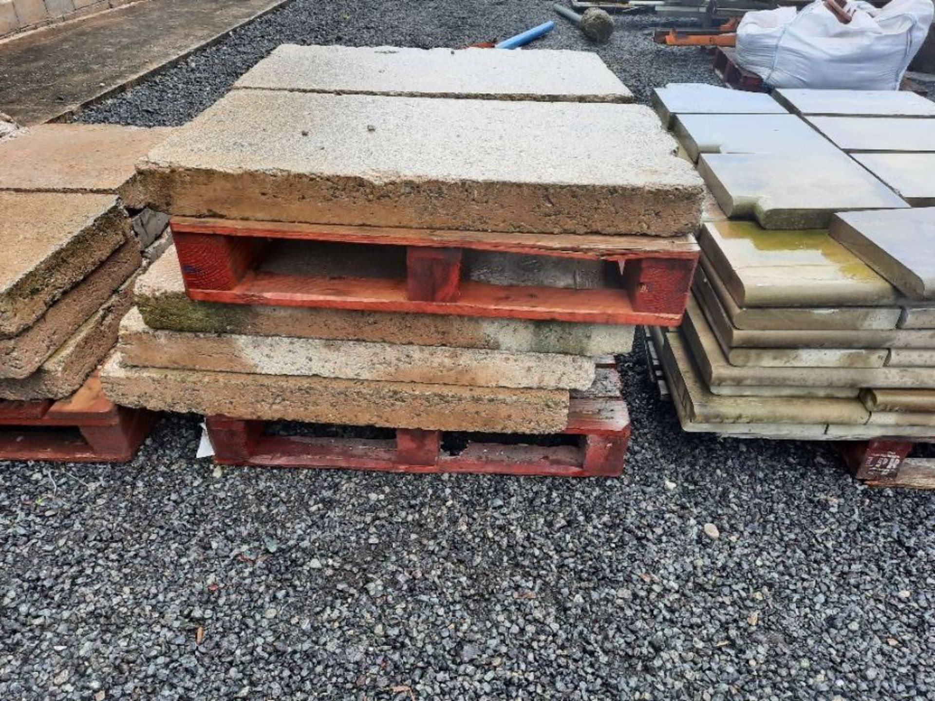 Pallet of concrete slabs