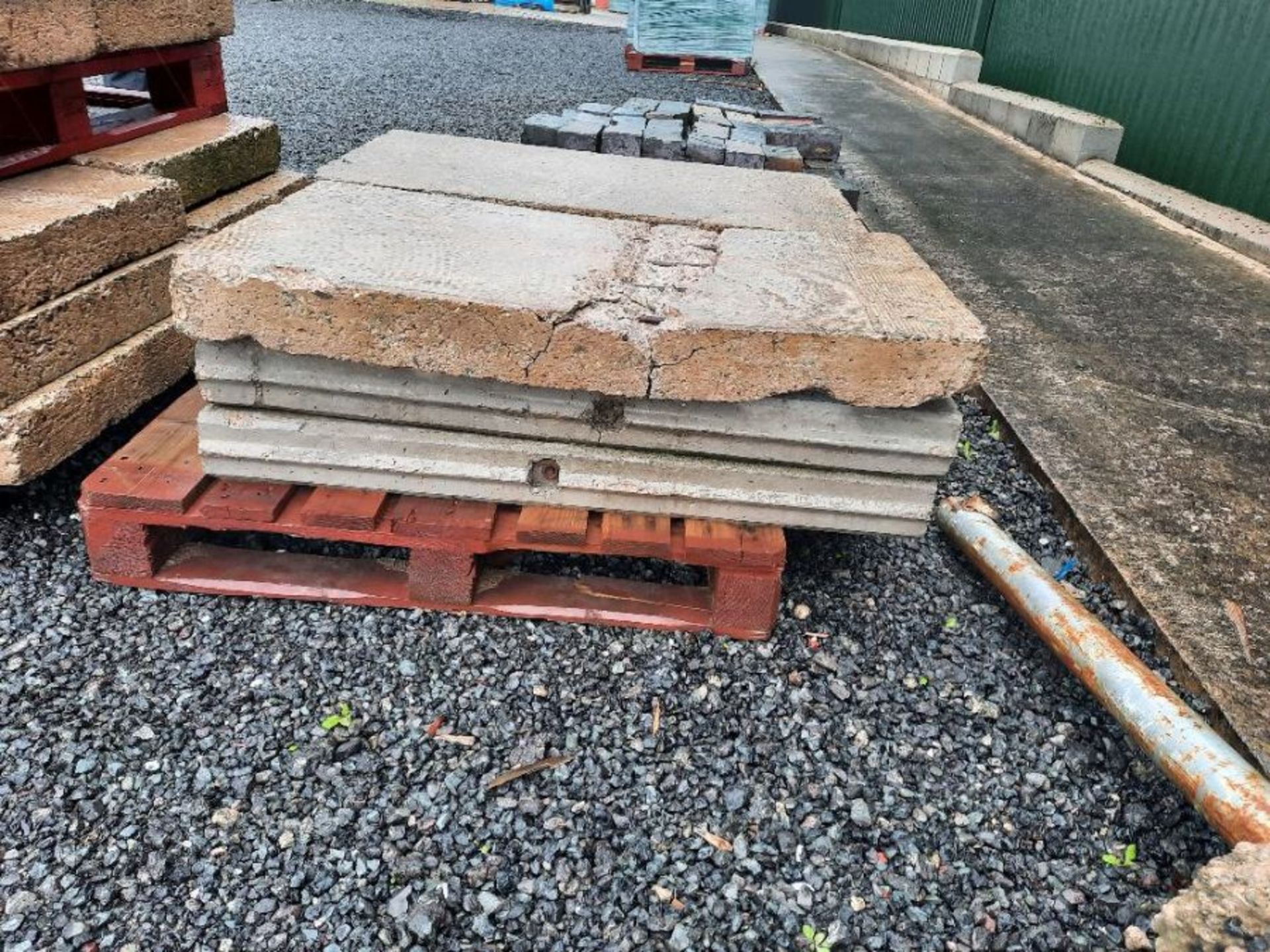 Pallet of concrete slabs