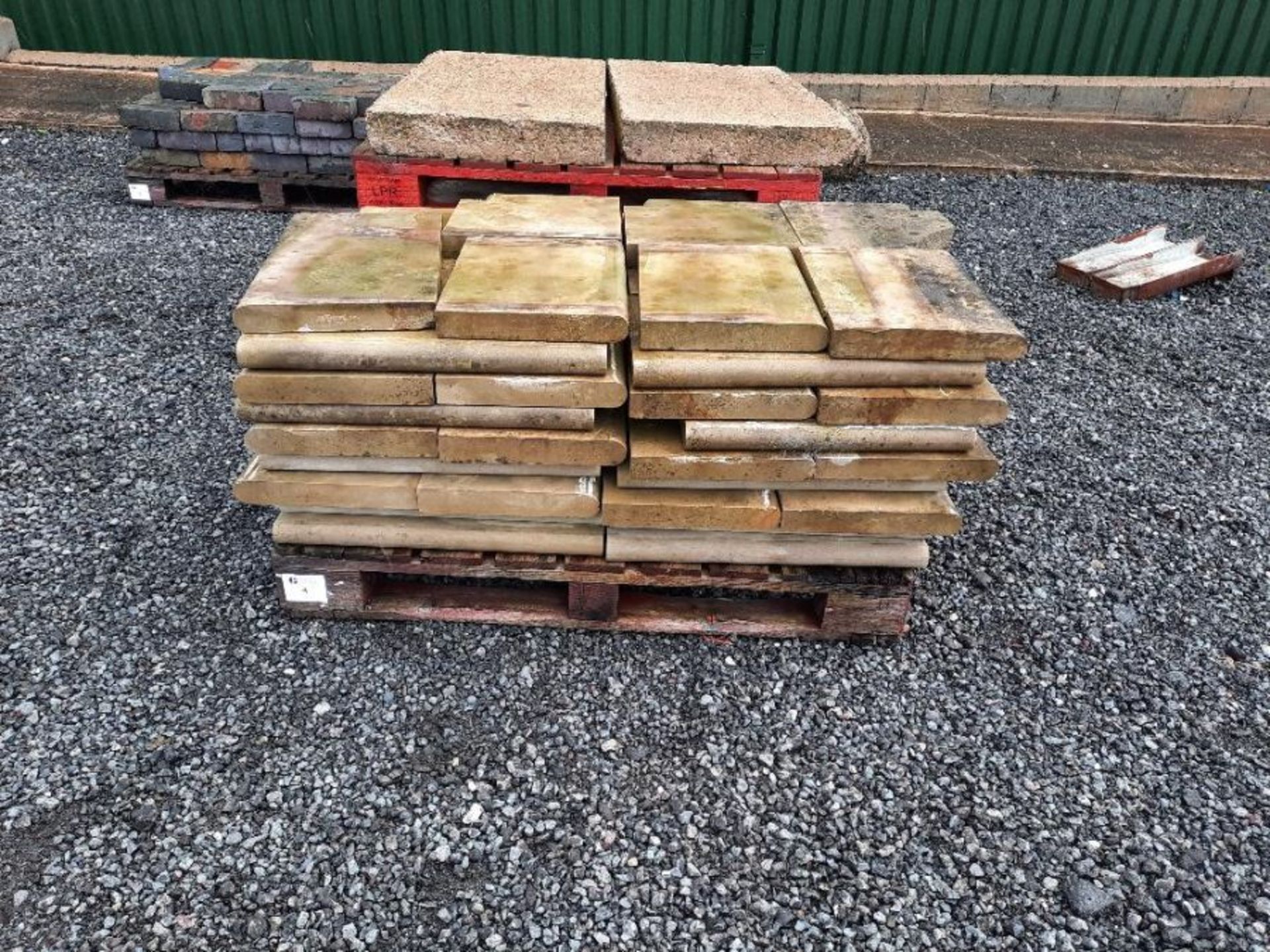 Pallet of swimming pool coping stones