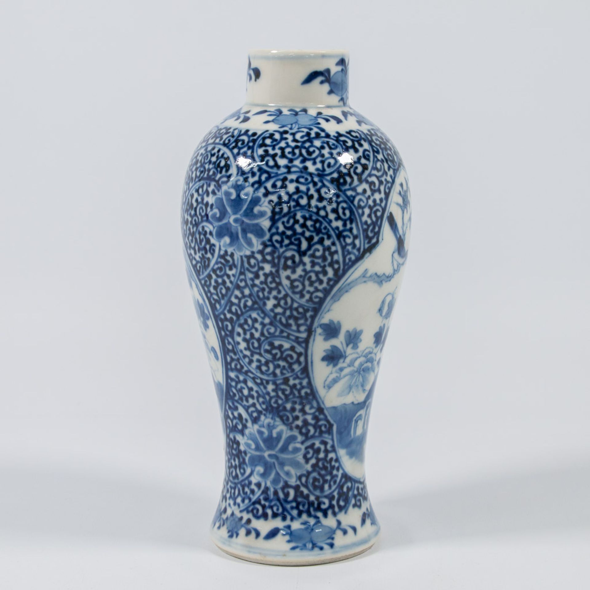 A Chinese vase, blue and white, marked Kangxi. - Image 2 of 32