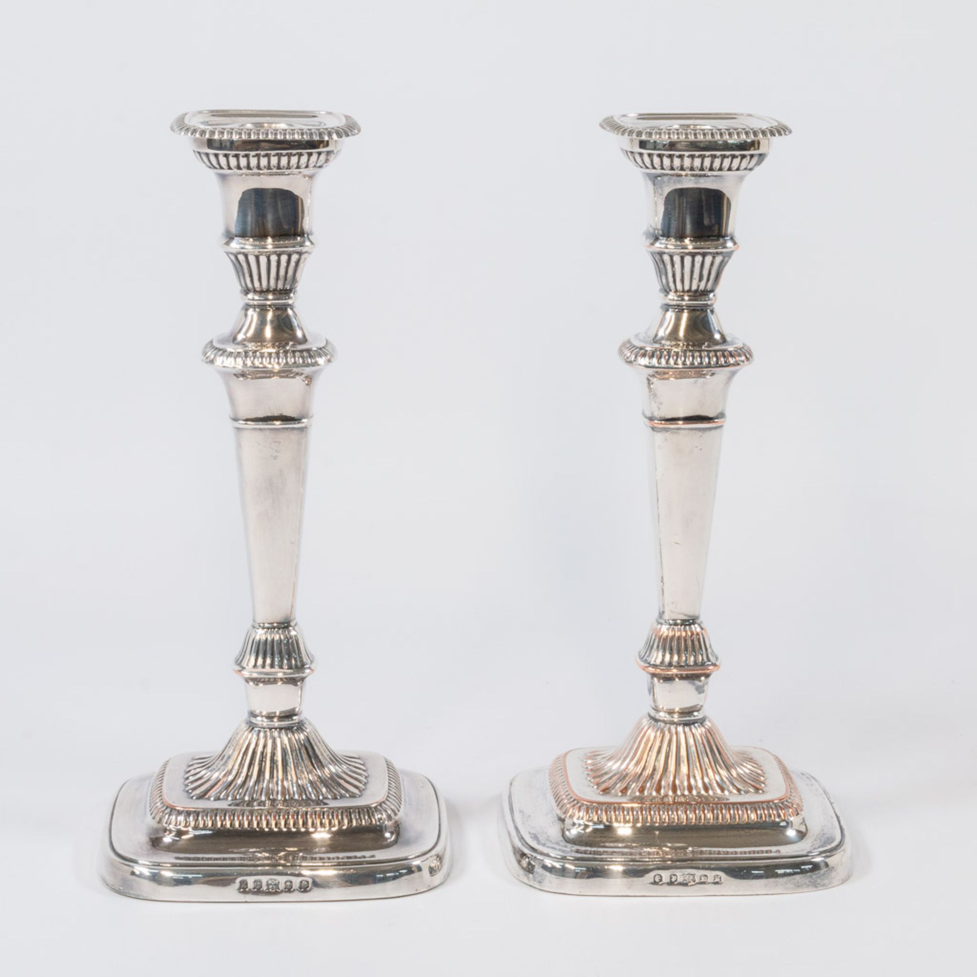 Pair of silver-plated candelabra - Bild 10 aus 31