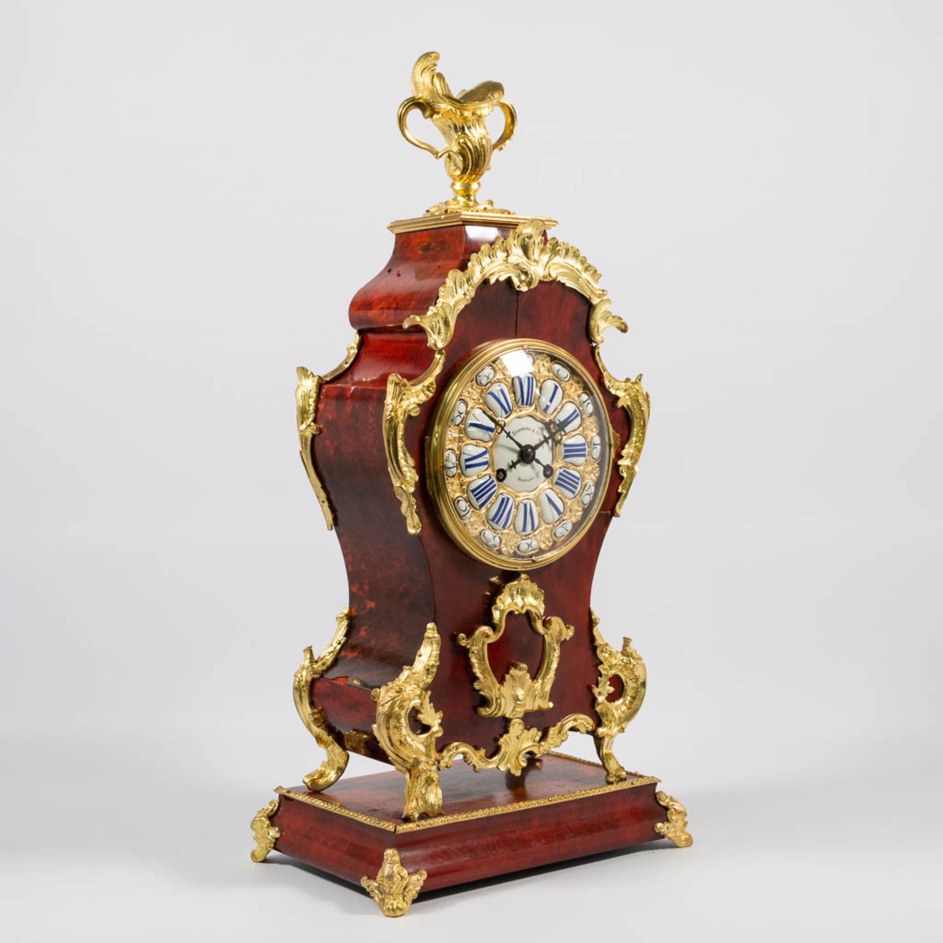 Table clock made of wood decorated with Tortoise shell - Bild 10 aus 17