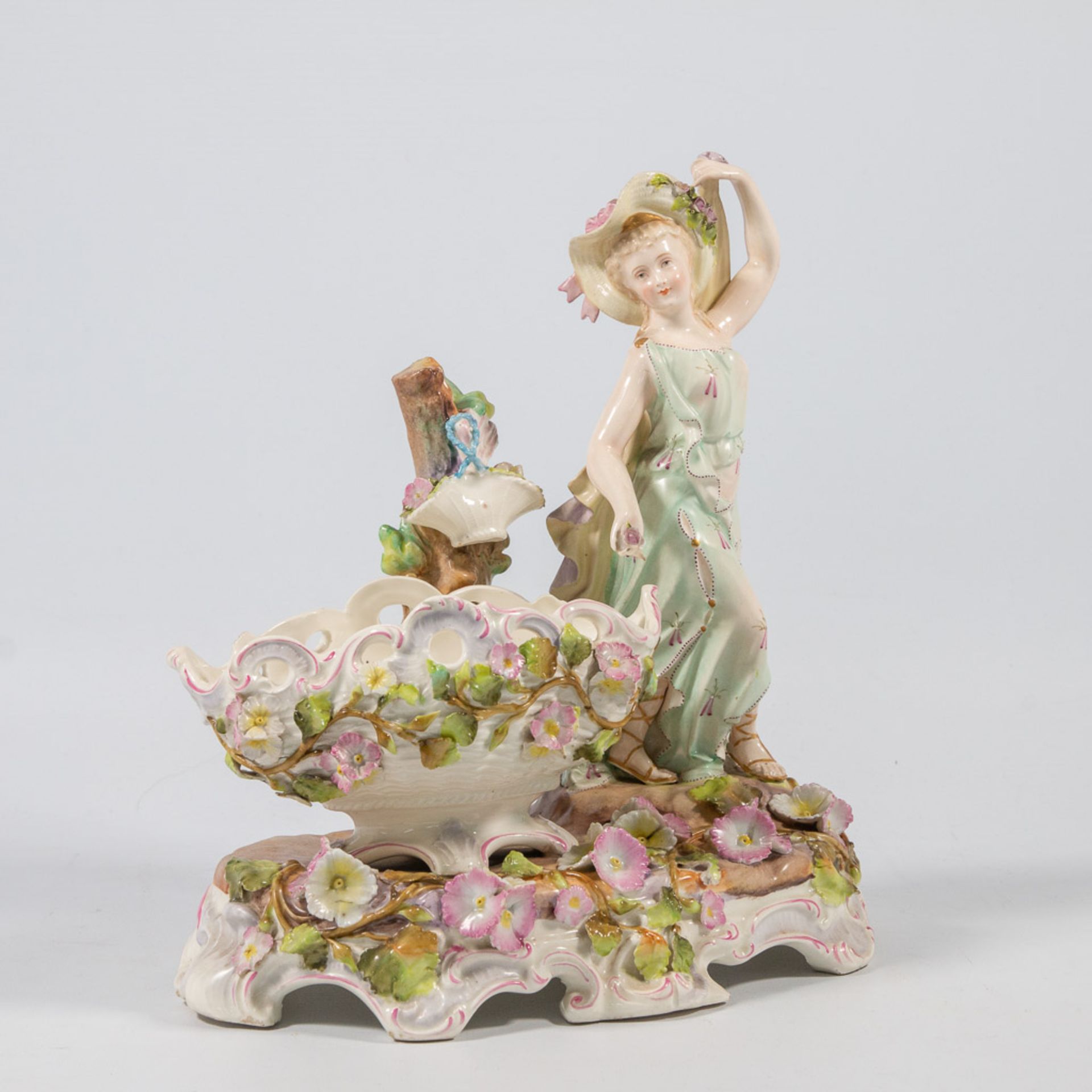 A Porcelain group, an elegant scene - Image 10 of 16