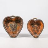 A Collection of 2 baking forms in shape of a heart
