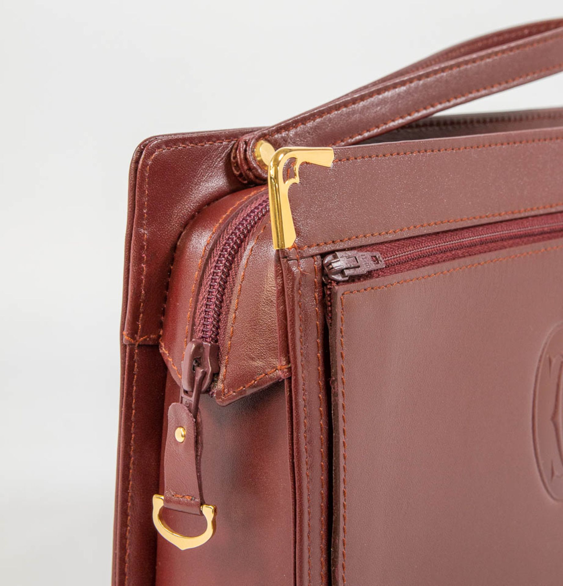 A Must De Cartier brown leather purse or handbag, New condition and in the original box. - Image 14 of 20