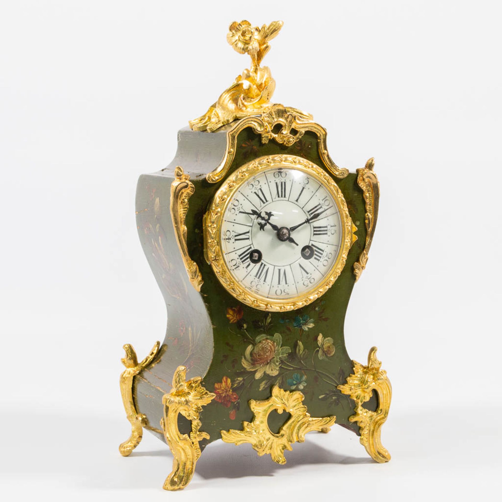 A table clock made of wood, decorated with hand-painted decor - Image 9 of 22