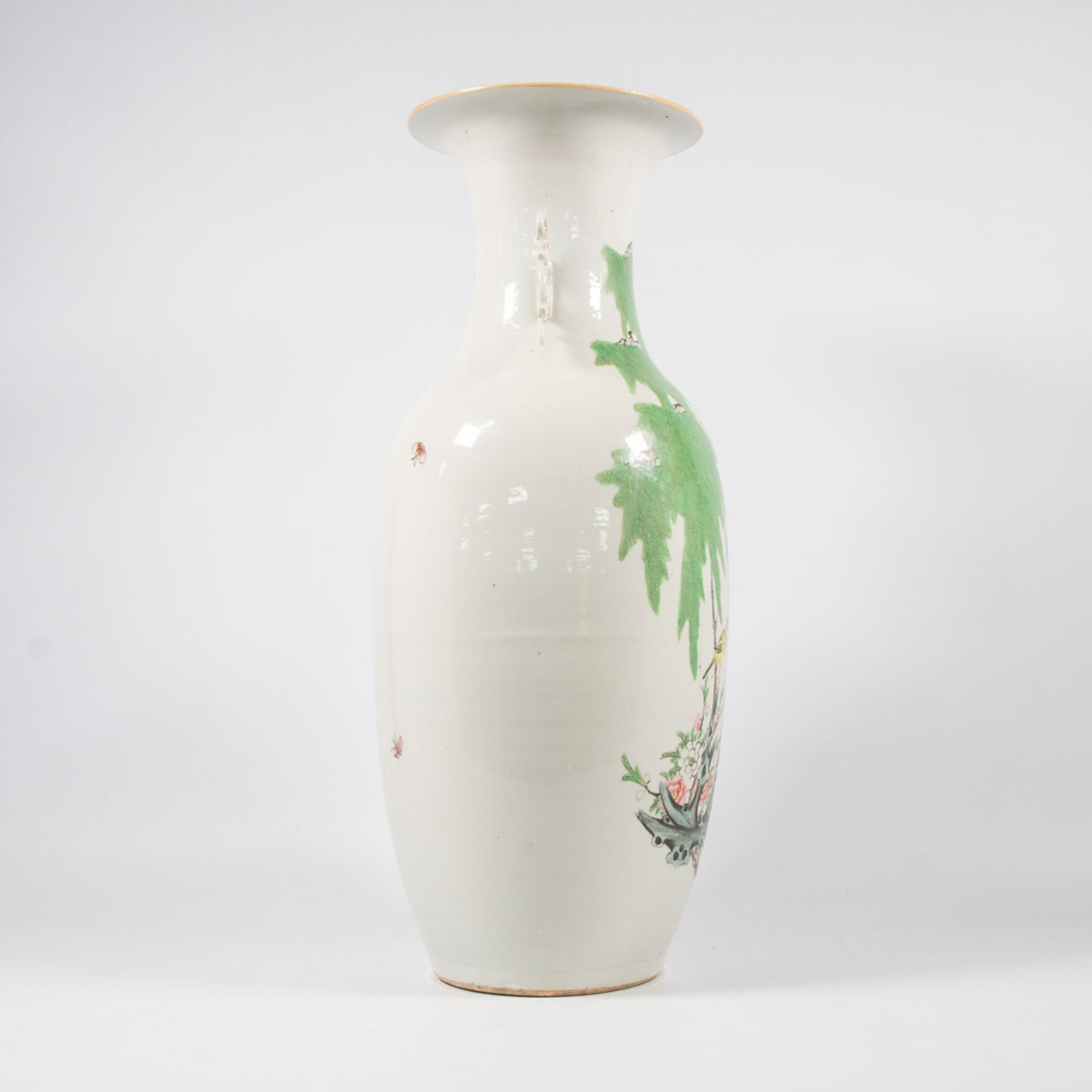 A Chinese Vase, Decor with Birds and Flowers - Image 5 of 16