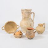 A collection of Roman Pottery, archeological finds, 1st-2nd Century AD.