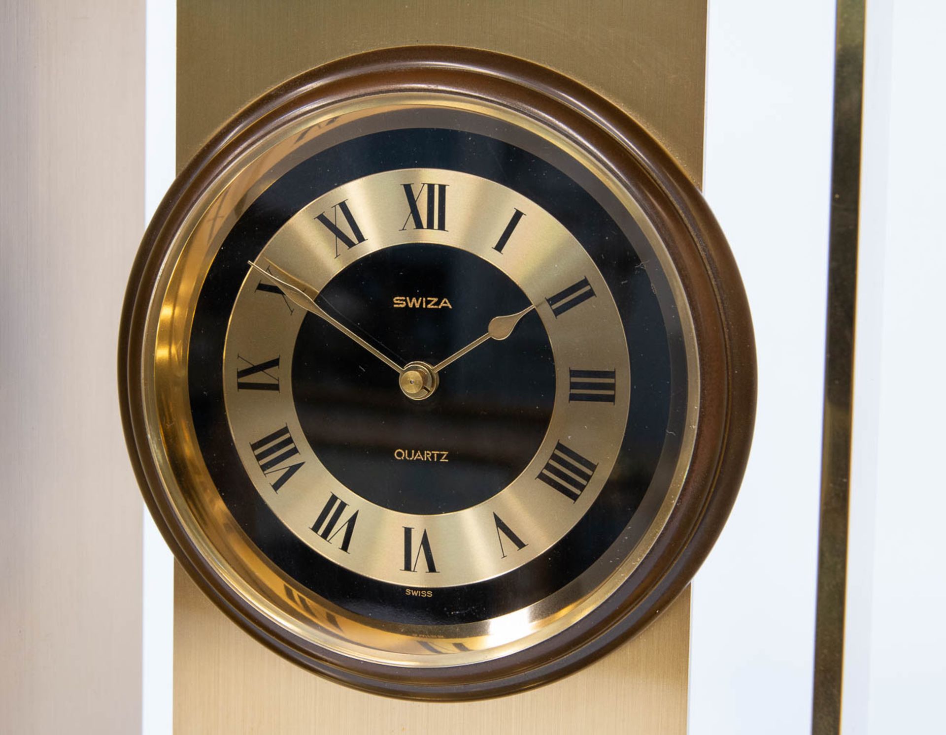 A Swiss made Swiza Table clock, made of Brass with a Quartz battery movement - Bild 12 aus 14