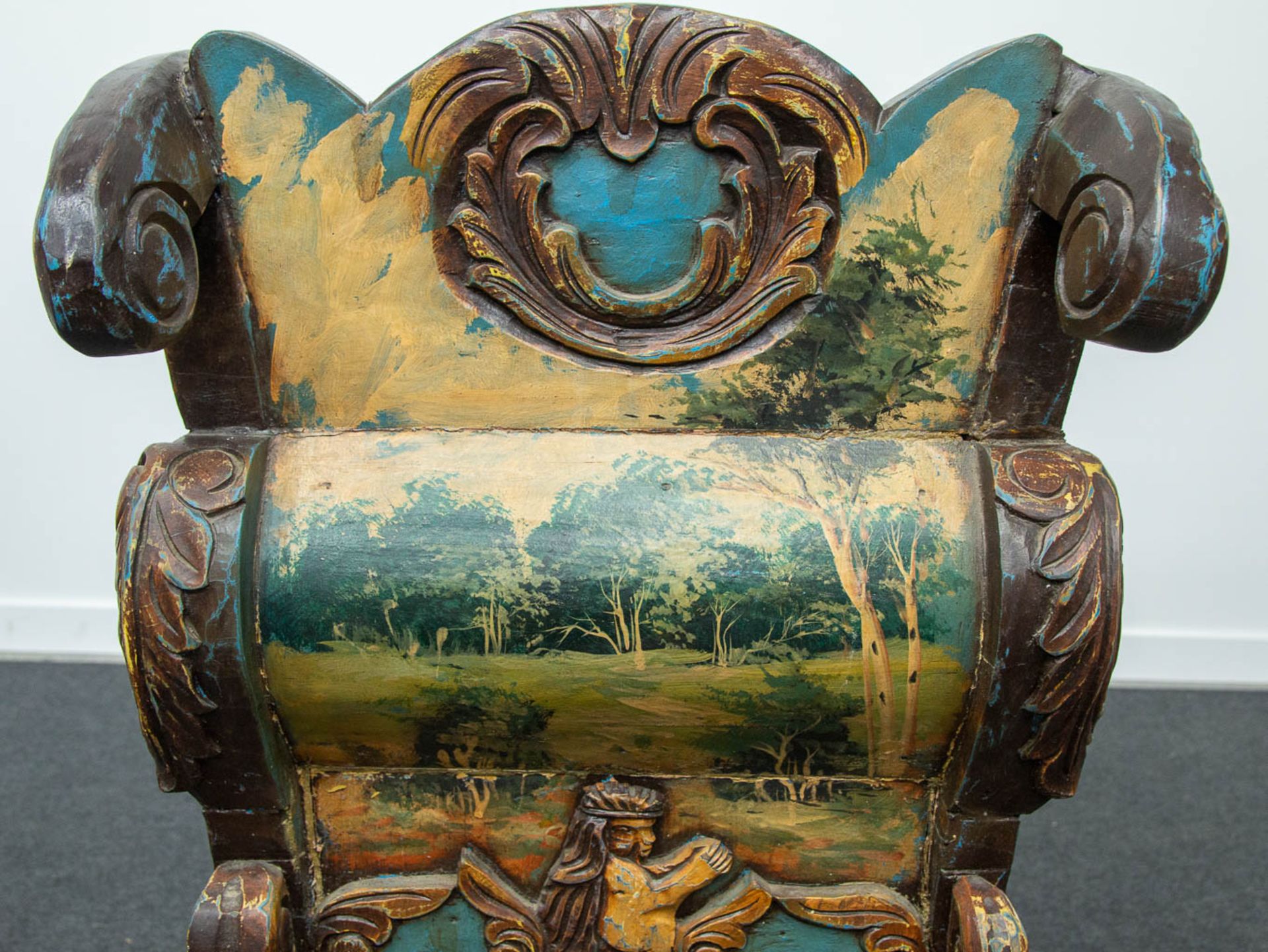 A large, hand-painted sledge, 20th century. - Image 20 of 25