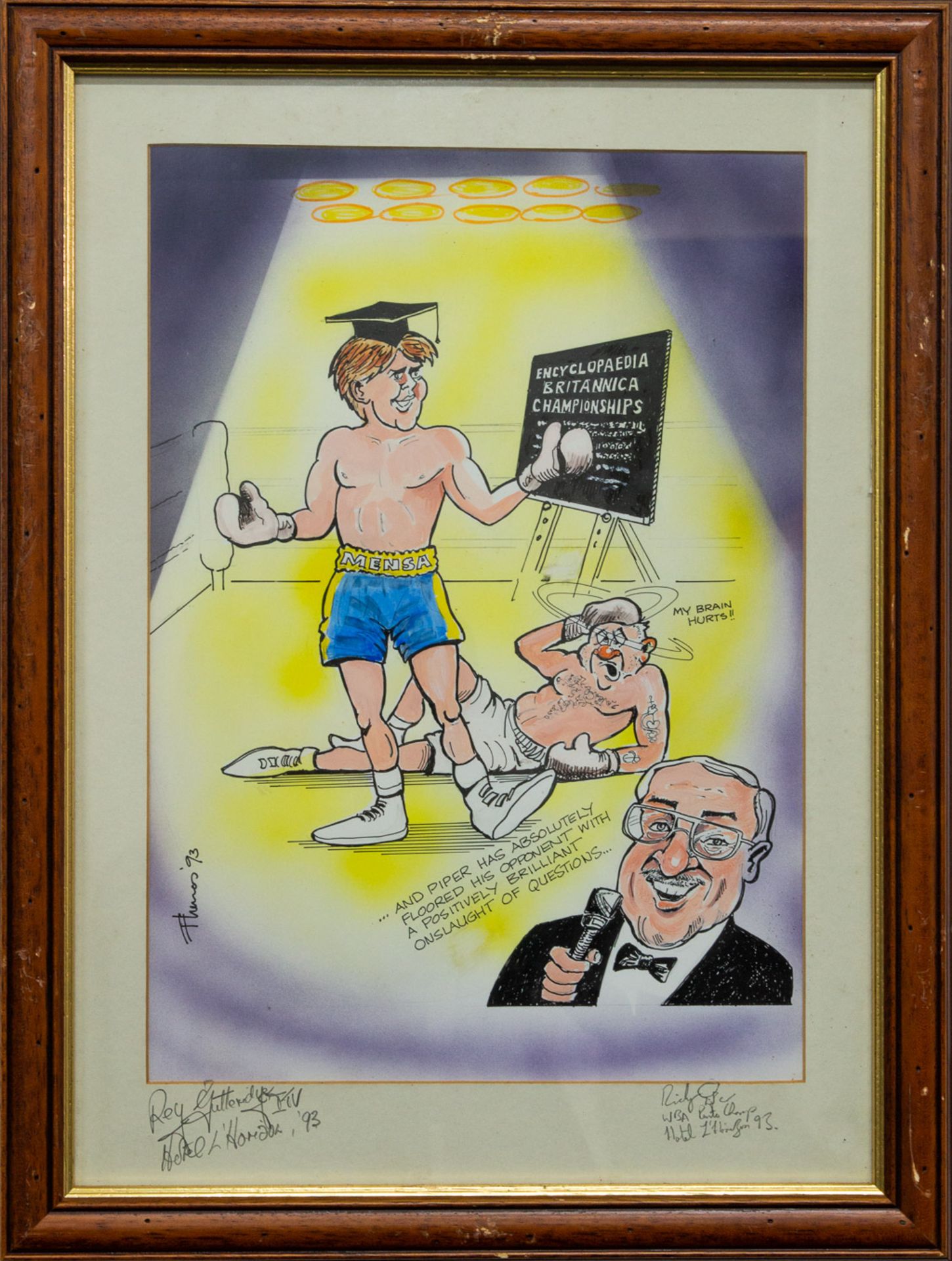 A collection of 4 boxing caricatures - Bild 22 aus 33