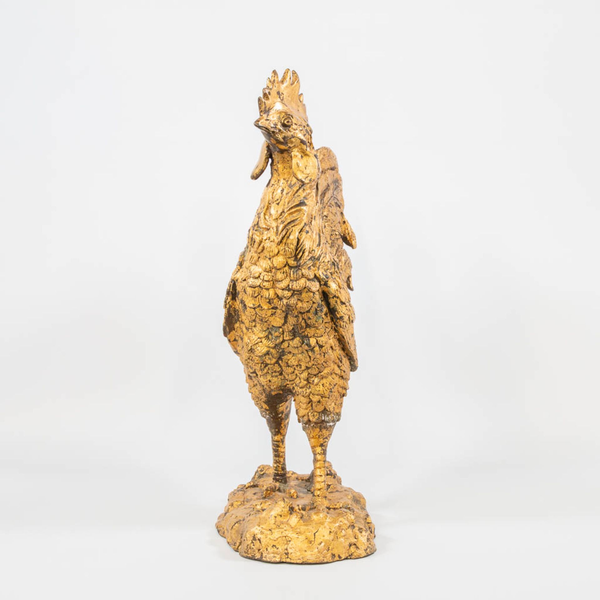A gold plated bronze statue of a rooster. - Bild 5 aus 17