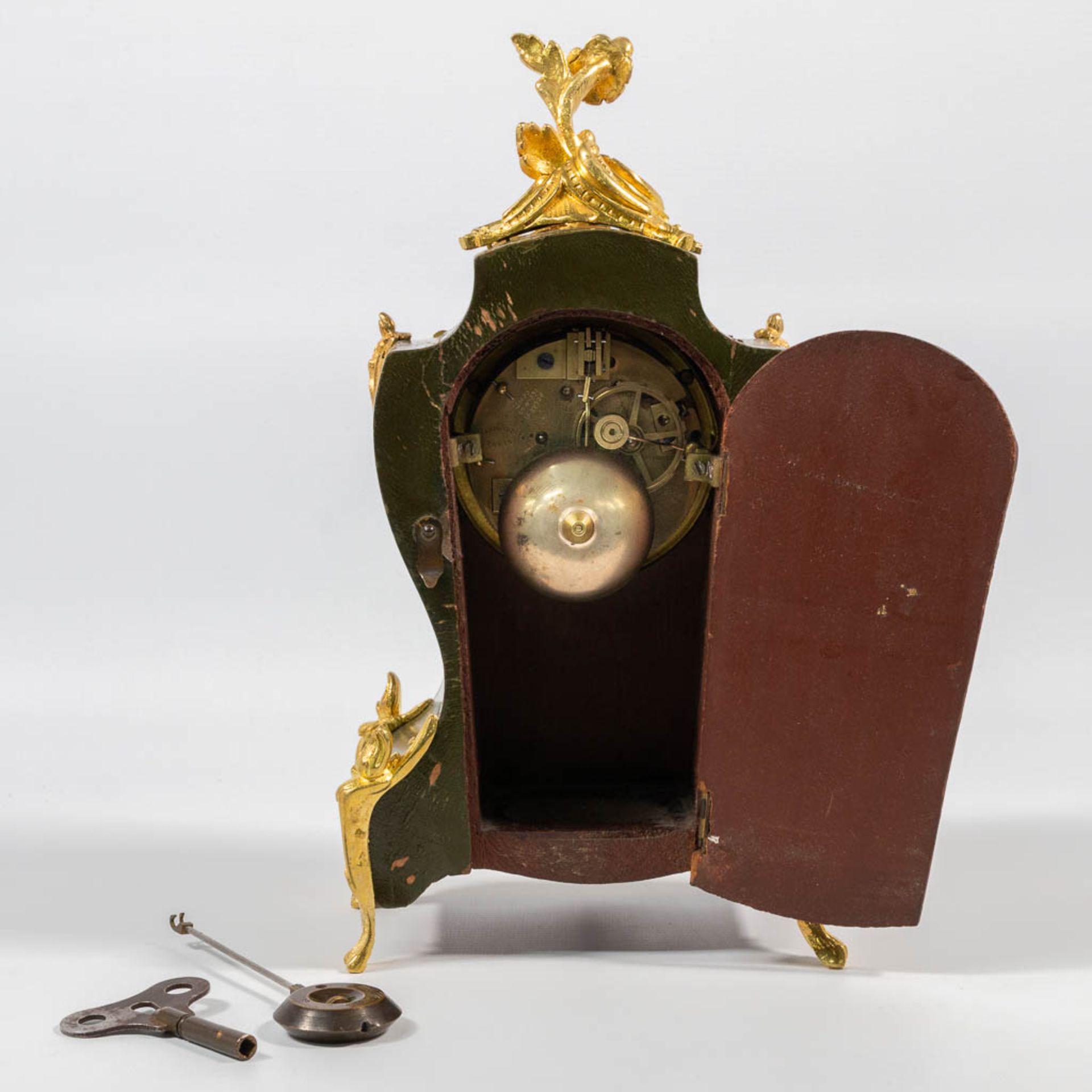 A table clock made of wood, decorated with hand-painted decor - Image 7 of 22