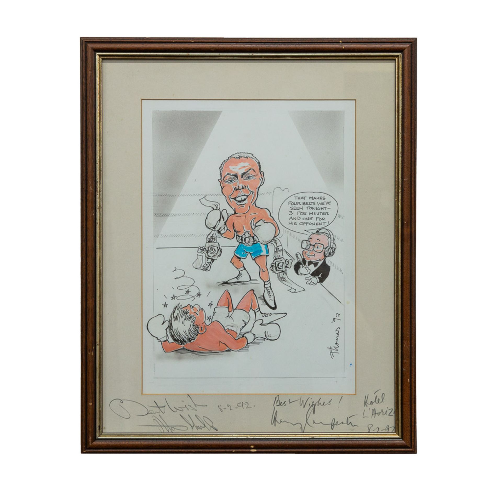 A collection of 4 boxing caricatures - Bild 4 aus 33