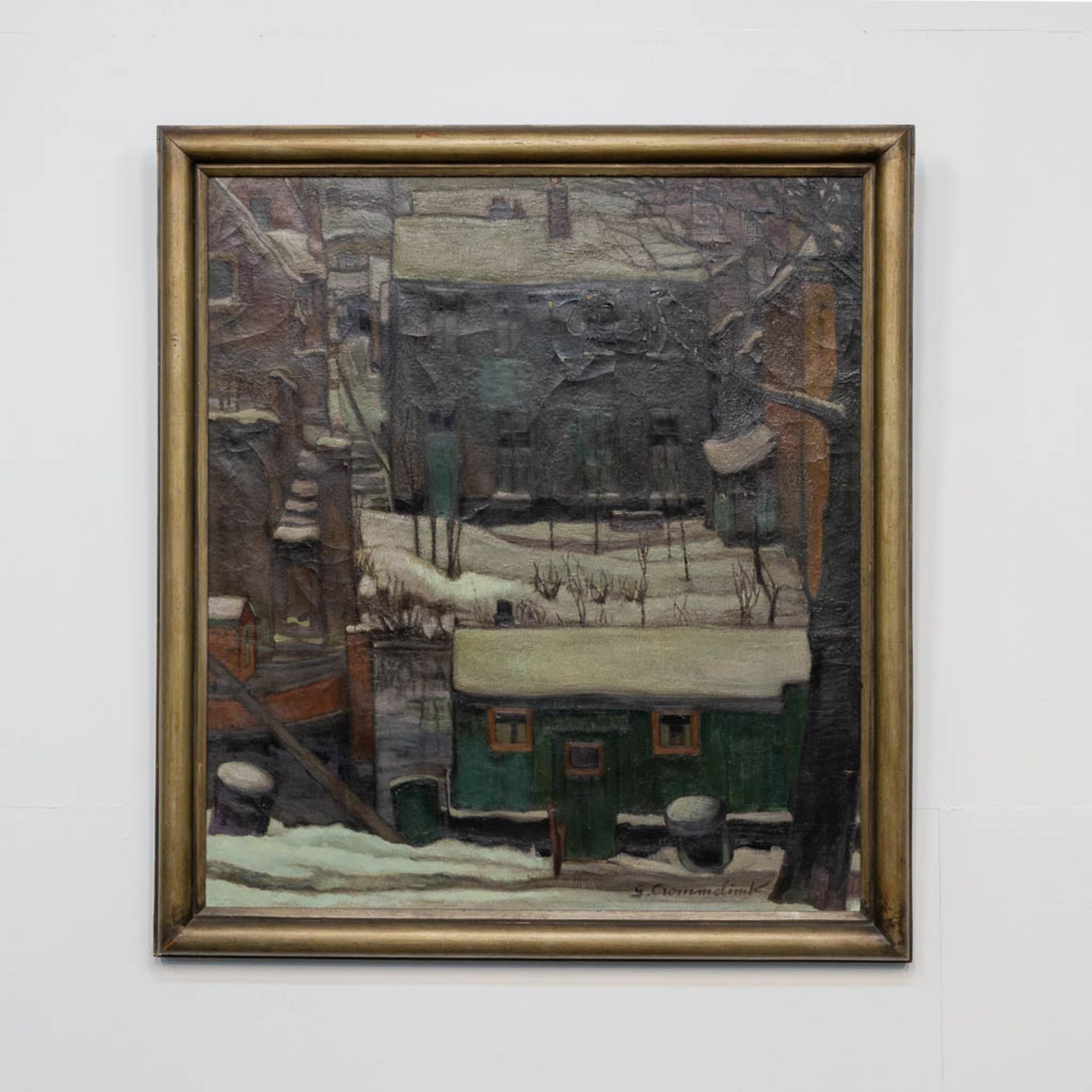 Gustaaf CROMMELYNCK (1883-1961) Winter city view, oil on canvas. - Bild 2 aus 11