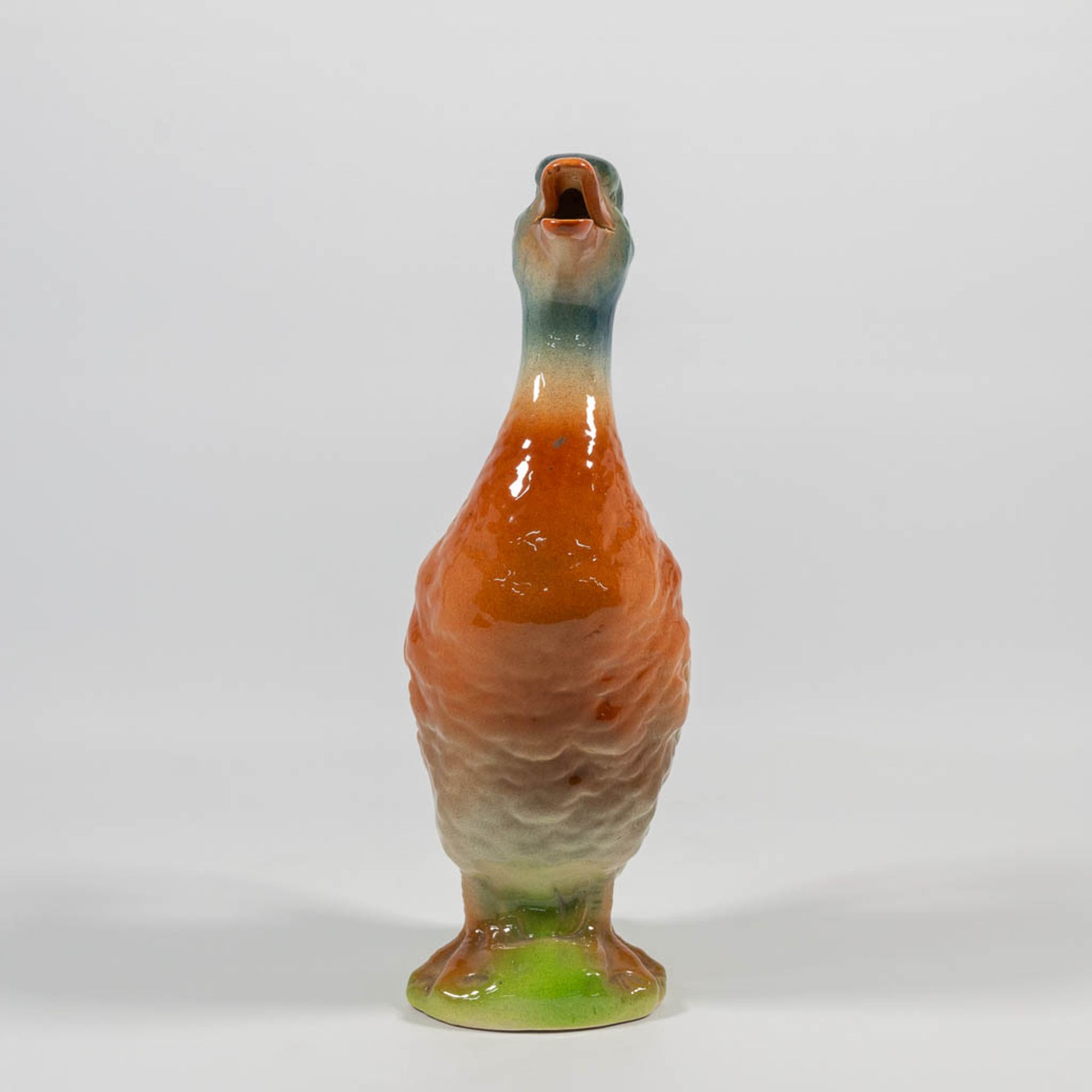 A Barbotine Duck Water Pitcher, made in France first half of the 20th century. - Bild 4 aus 20