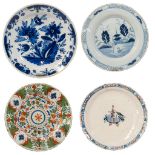 An assembled collection of 4 antique plates.