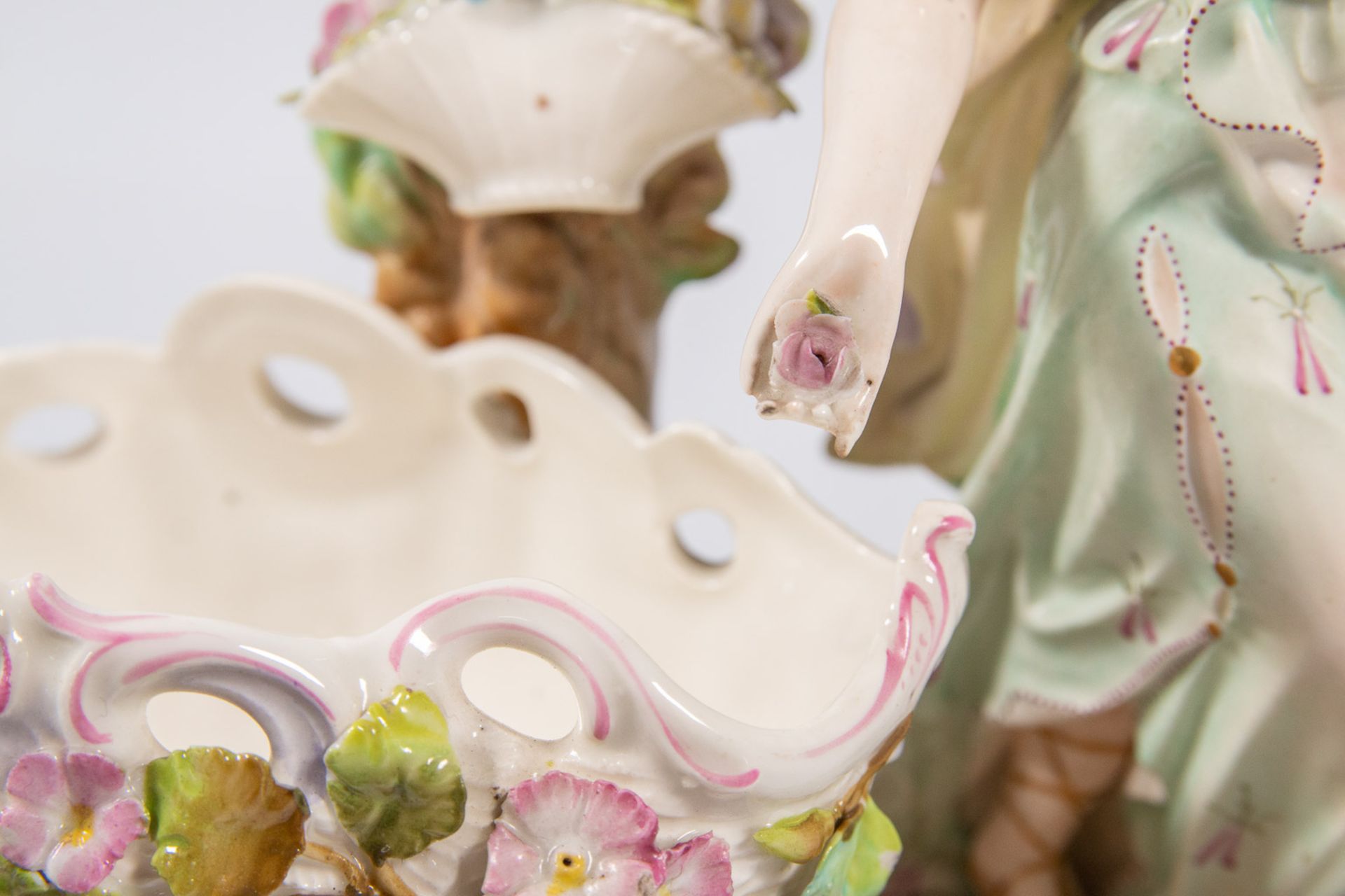 A Porcelain group, an elegant scene - Image 12 of 16