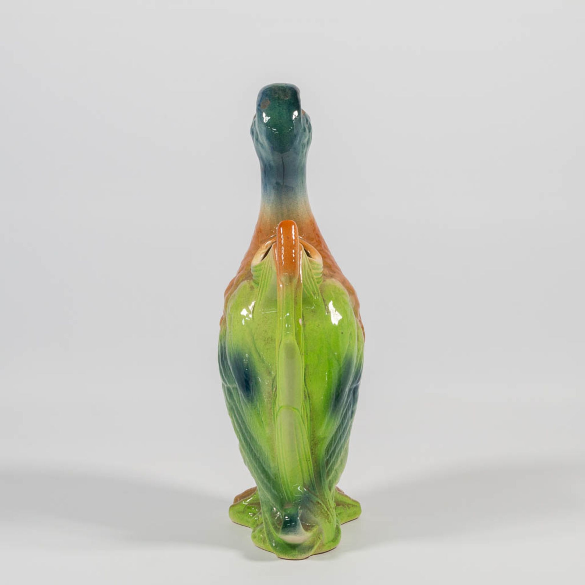 A Barbotine Duck Water Pitcher, made in France first half of the 20th century. - Bild 16 aus 20