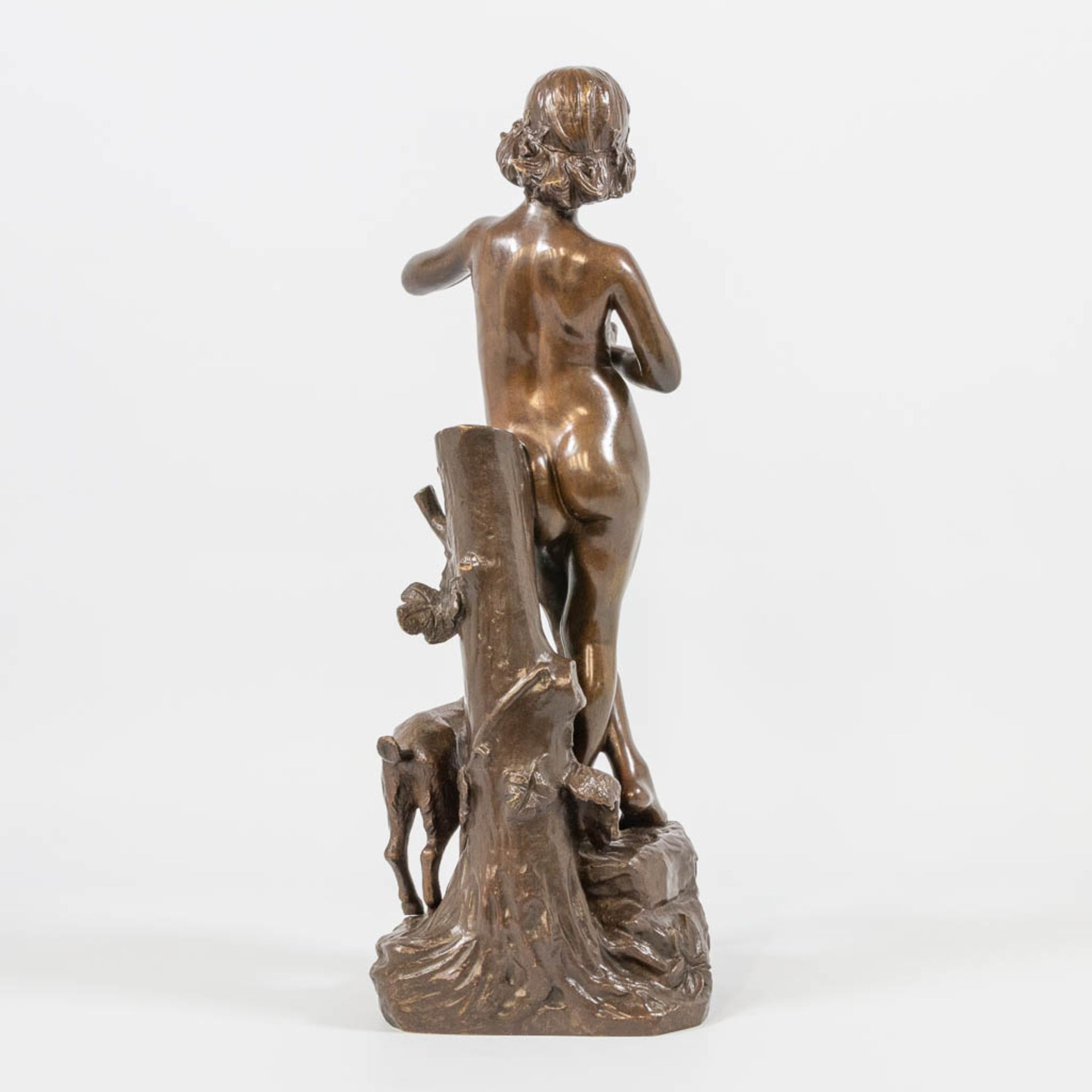 Joaquim ANGLES CANE (1859-c.1911) 'Idylle', a bronze statue, a man with a flute and goat - Bild 14 aus 19