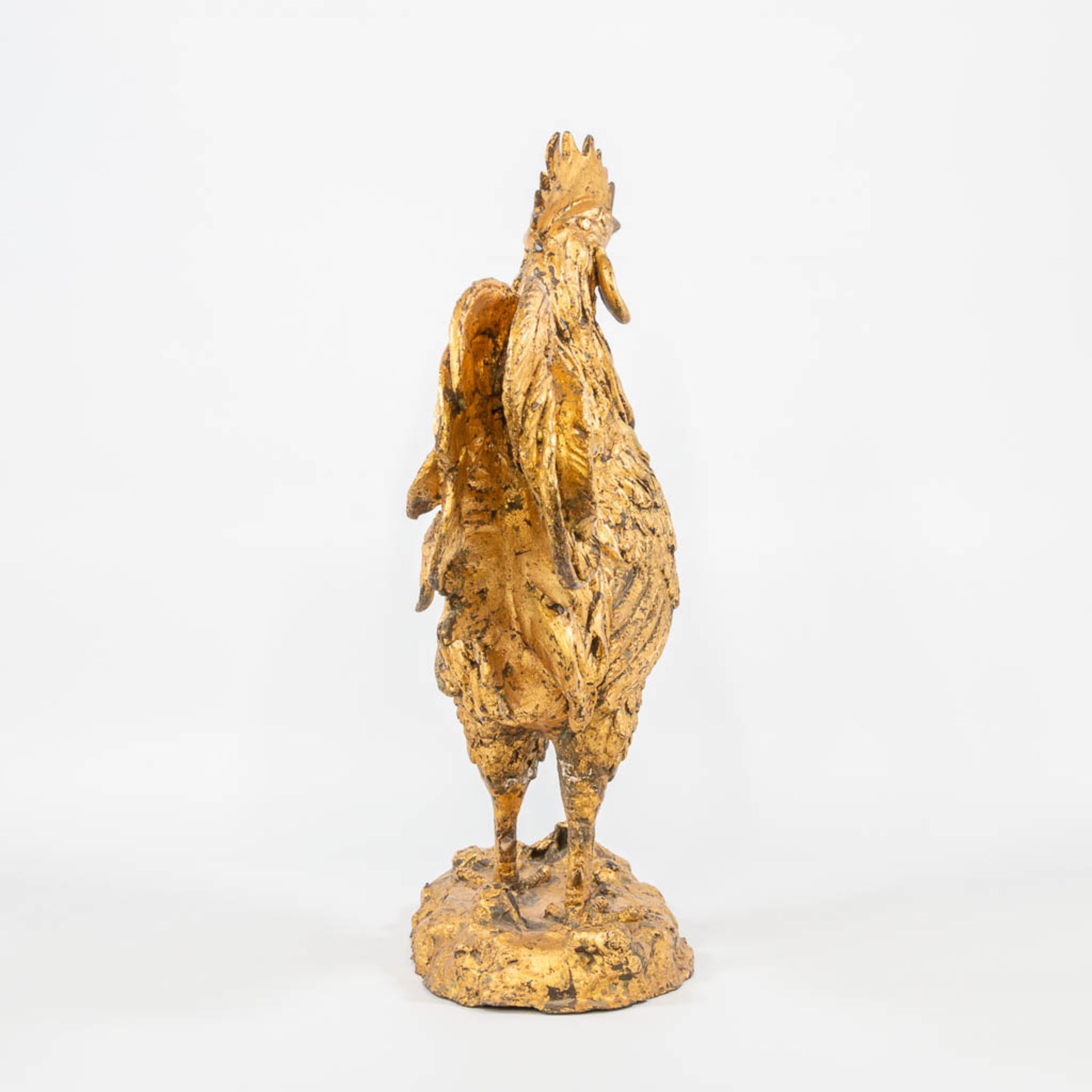 A gold plated bronze statue of a rooster. - Bild 9 aus 17