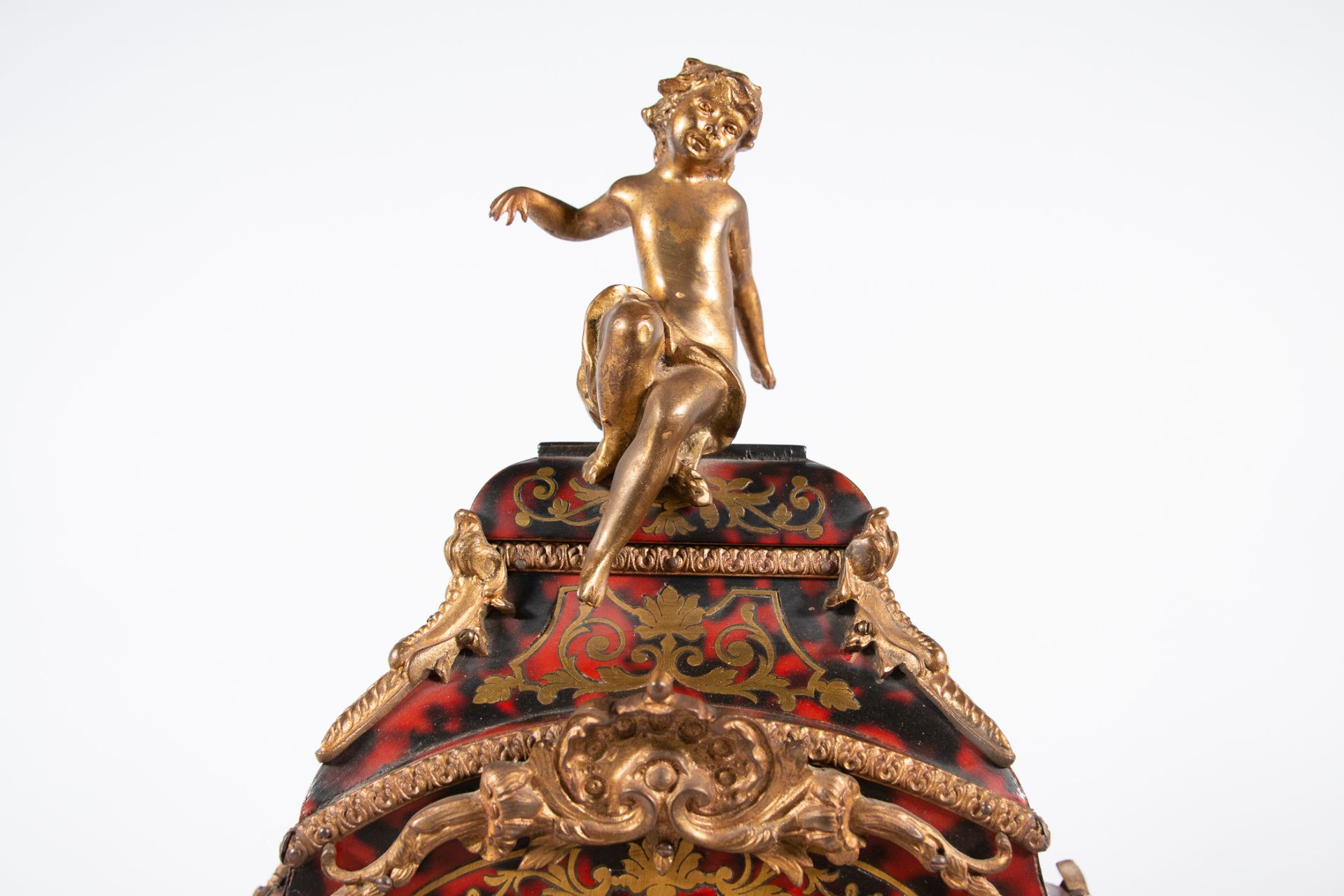 A Large cartel clock, finished with boulle and bronze. Germany during the second half of the 20th ce - Image 12 of 22
