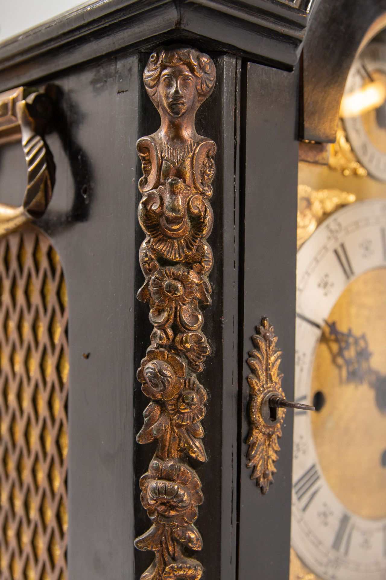 A tableclock with musical movement, 8 bells - Image 13 of 19