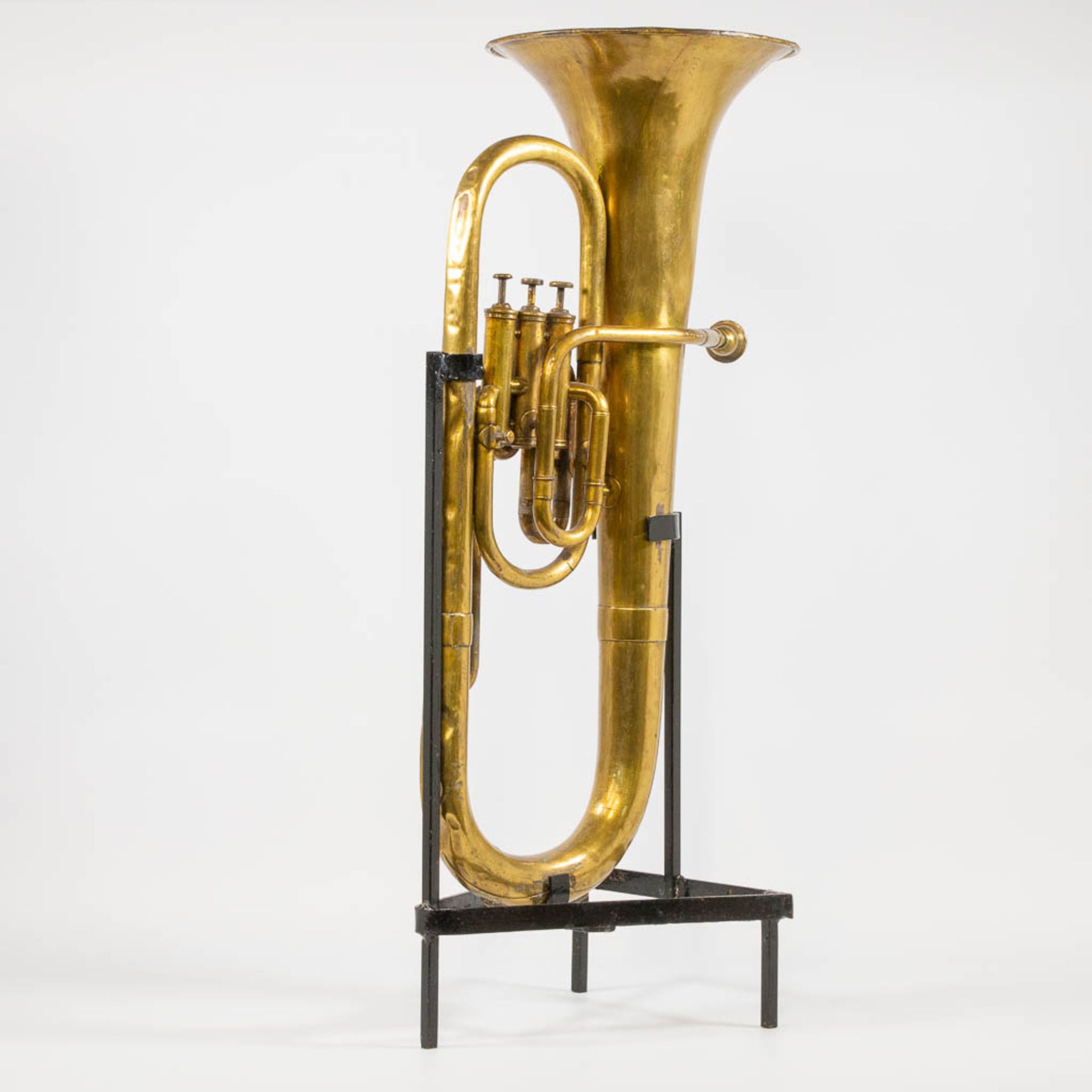 A Copper Tenor Horn, made in Brussels by J. Persy.