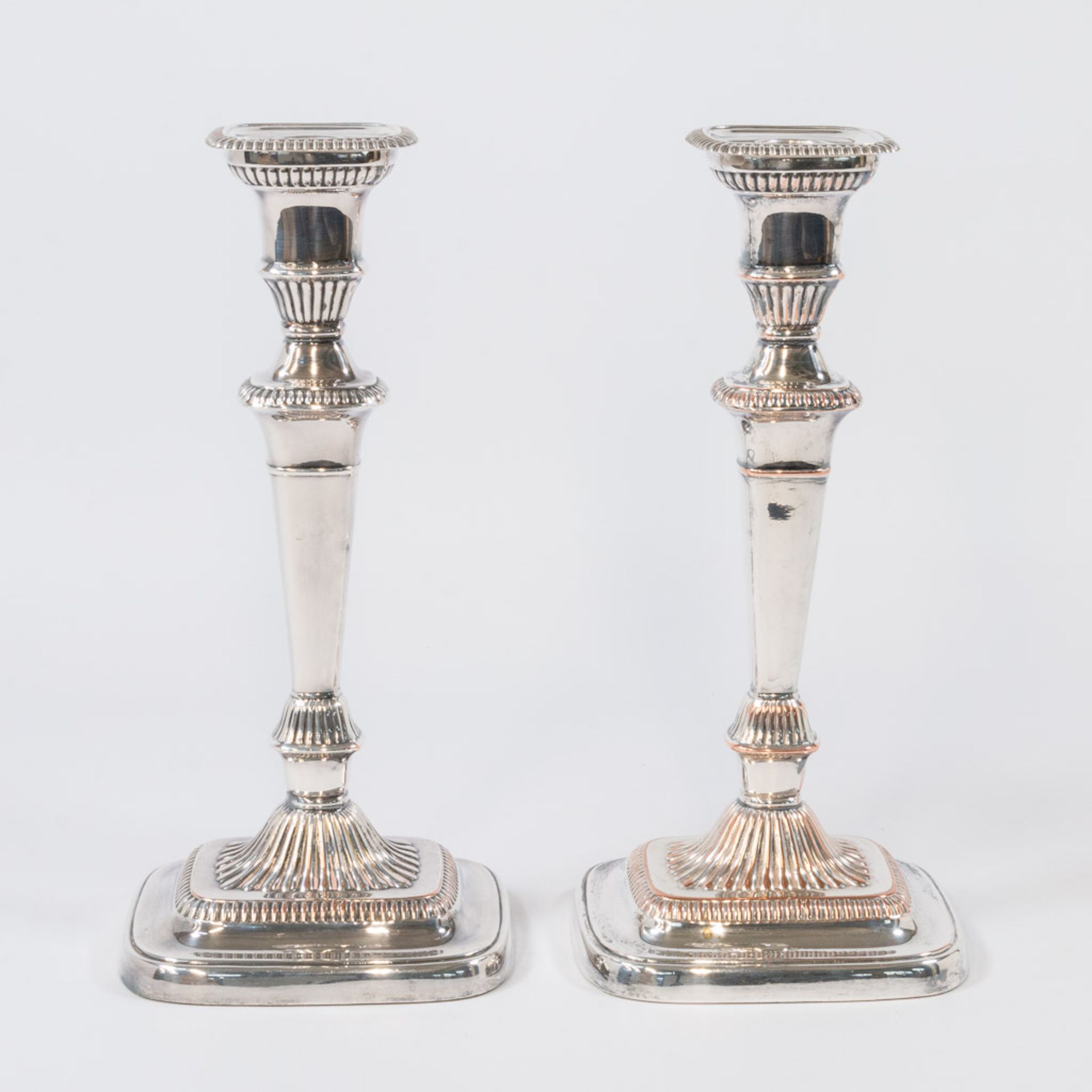 Pair of silver-plated candelabra - Bild 9 aus 31