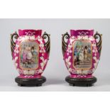 A pair of display vases, Napoleon 3 style