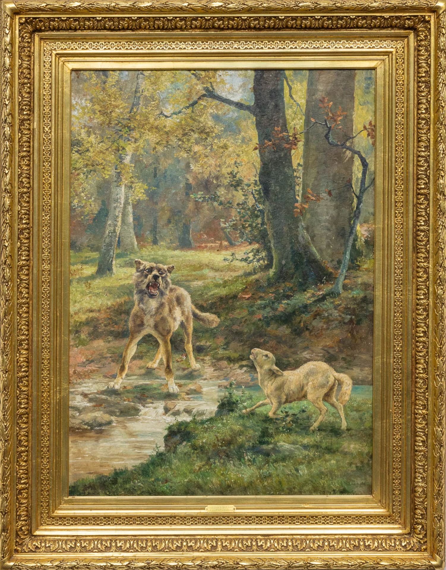Charles BOLAND (1850-?) Wolf and the sheep - Bild 6 aus 7