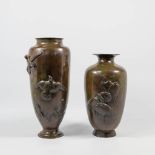 A collection of 2 of bronze, Japanese vases