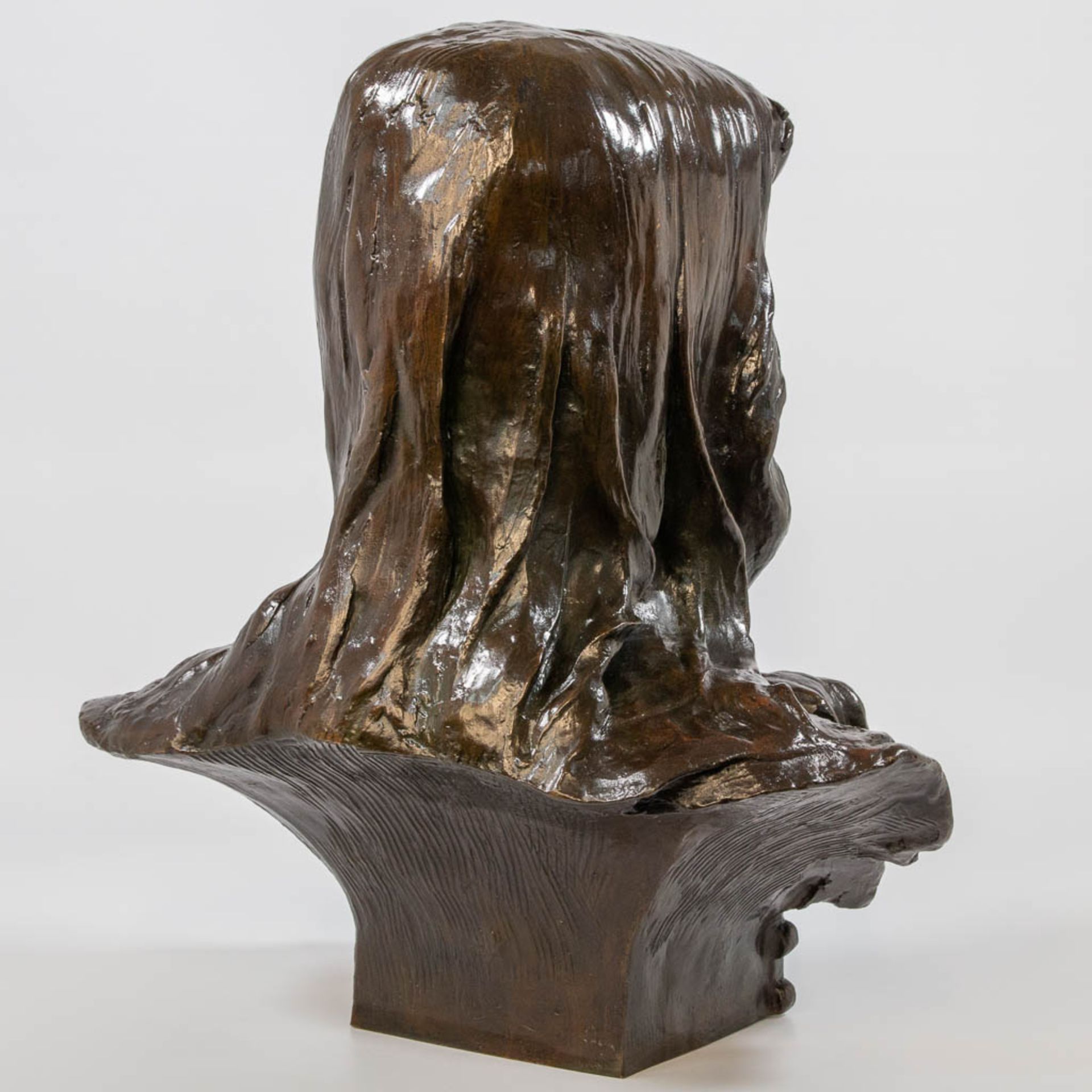 Paul DU BOIS (1858/59-1938) a bronze bust of a lady. - Bild 7 aus 12