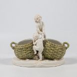 Hertwig and Co, Katzhutte, porcelain group of 2 putti