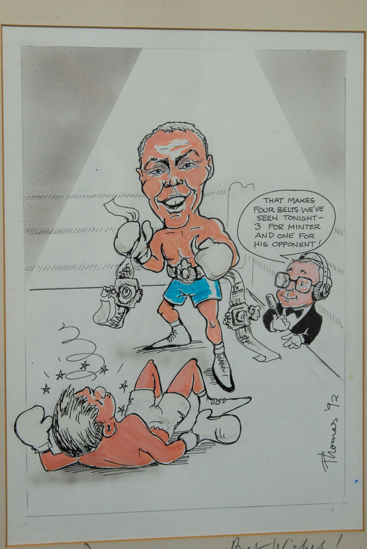 A collection of 4 boxing caricatures - Bild 16 aus 33