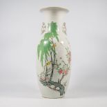 A Chinese Vase, Decor with Birds and Flowers