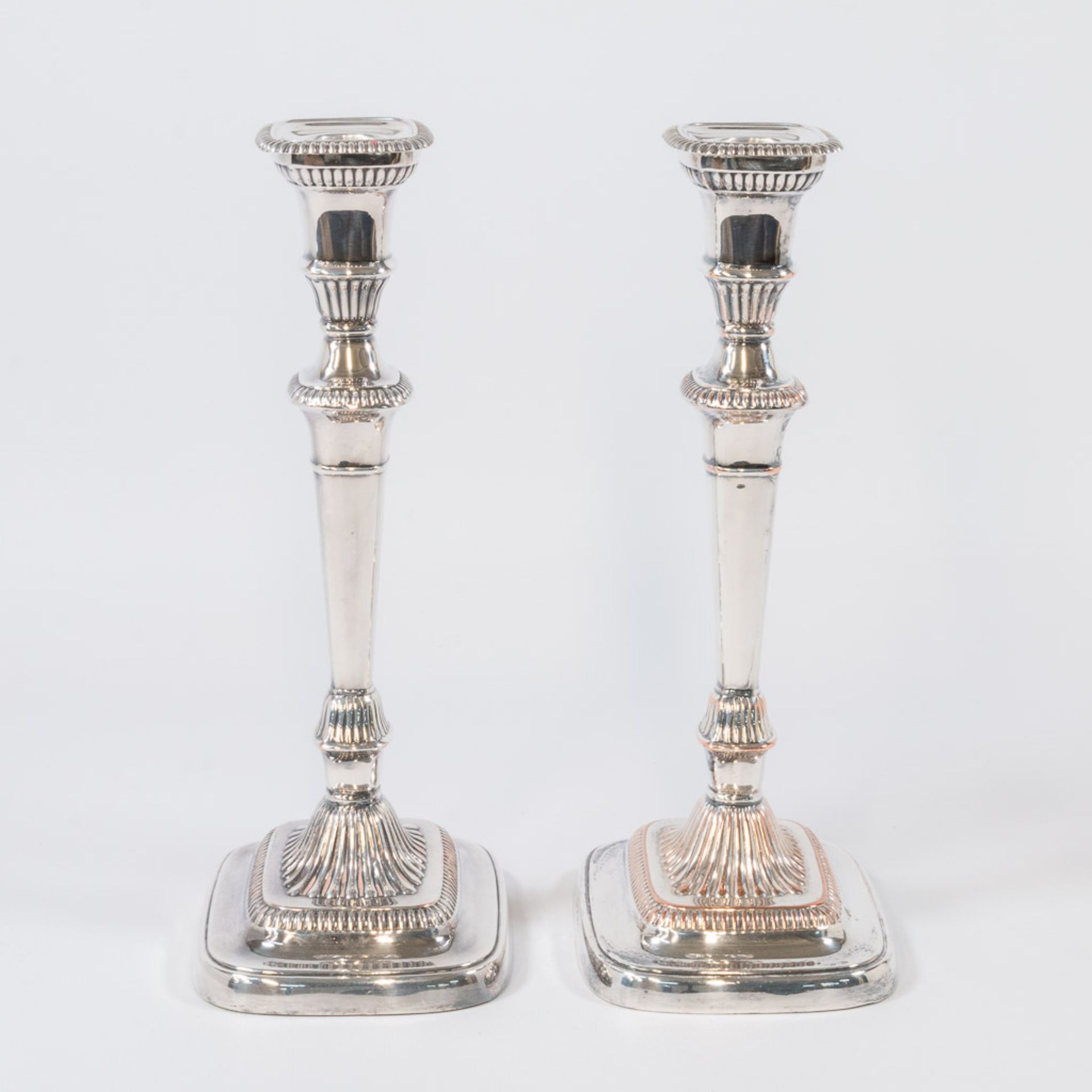 Pair of silver-plated candelabra - Bild 6 aus 31