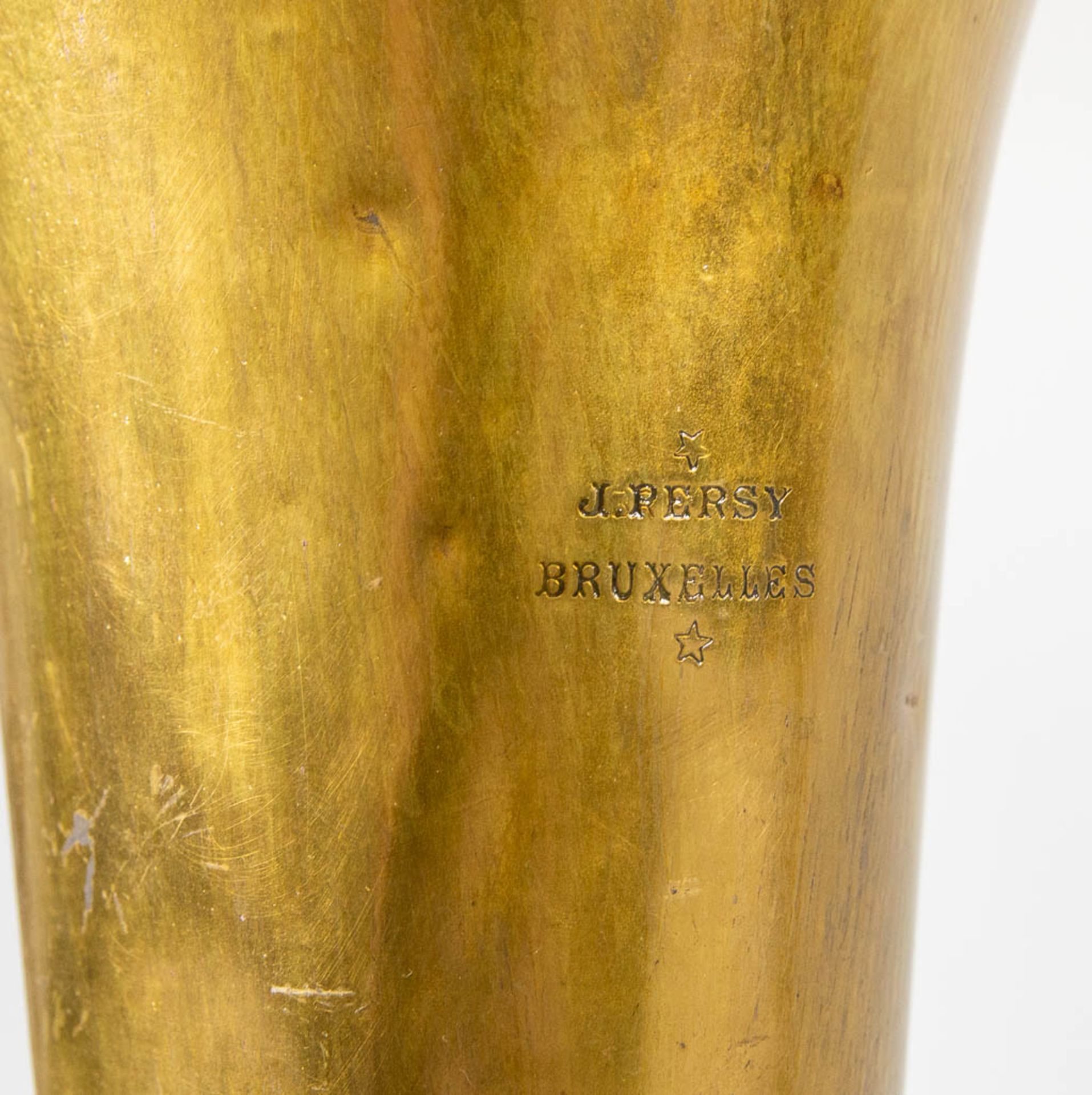 A Copper Tenor Horn, made in Brussels by J. Persy. - Bild 7 aus 15