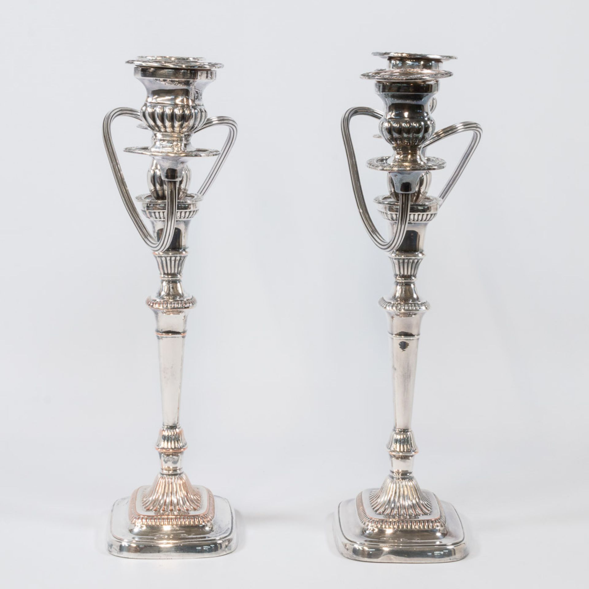 Pair of silver-plated candelabra - Bild 8 aus 31