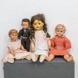 A Collection of 4 Unica Dolls, made in Belgium.