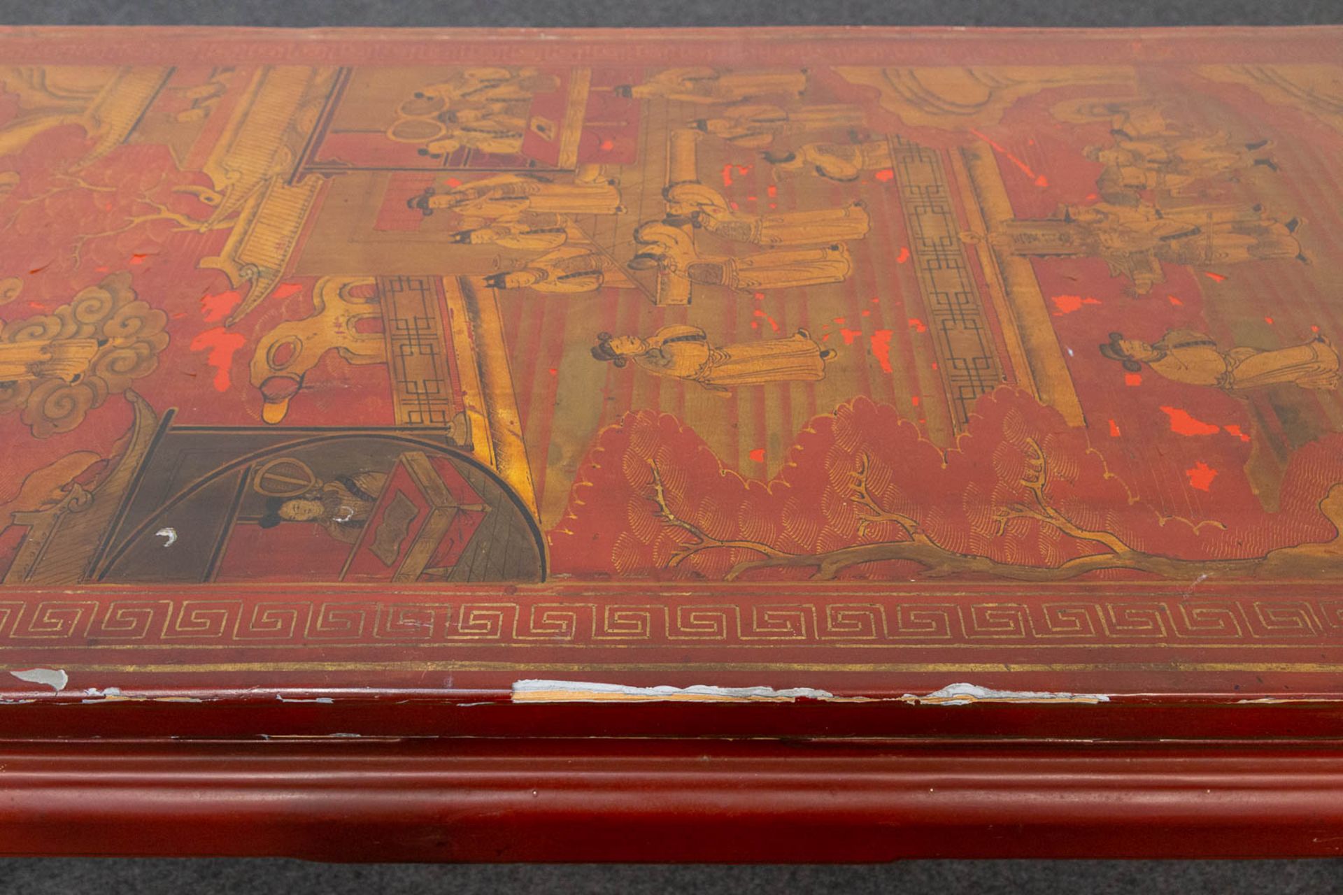 A coffee table with asian images. - Image 14 of 15