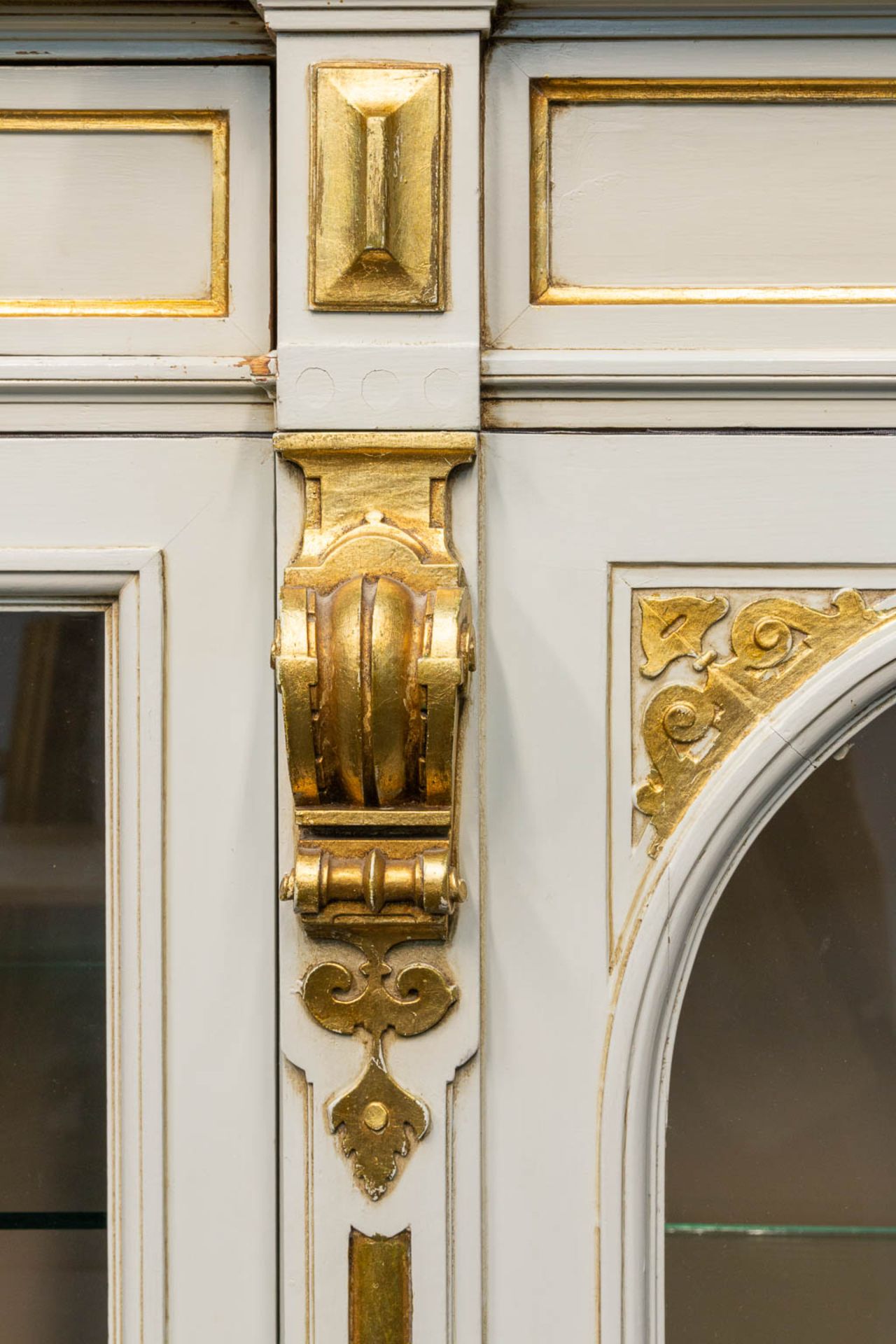 A library in Louis XVI style, made of sculptured oak. The first half of 20th century. - Image 19 of 20