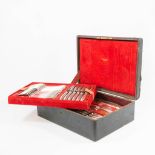 A 67-piece Silver plated cuttlery set, marked Christofle, in the original storage box.