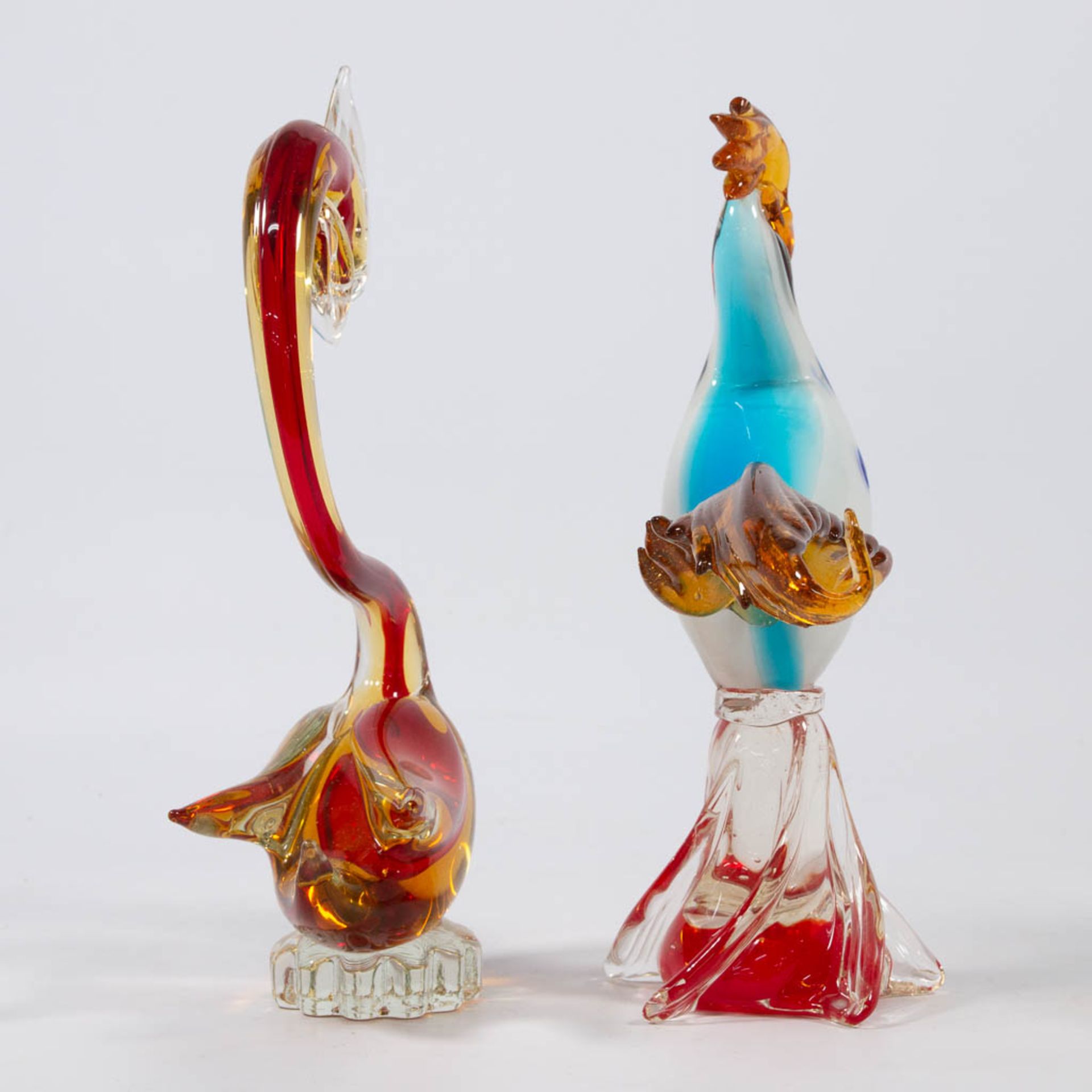 A collection of 7 Murano figurines of birds, Italy 20th century. - Bild 11 aus 18