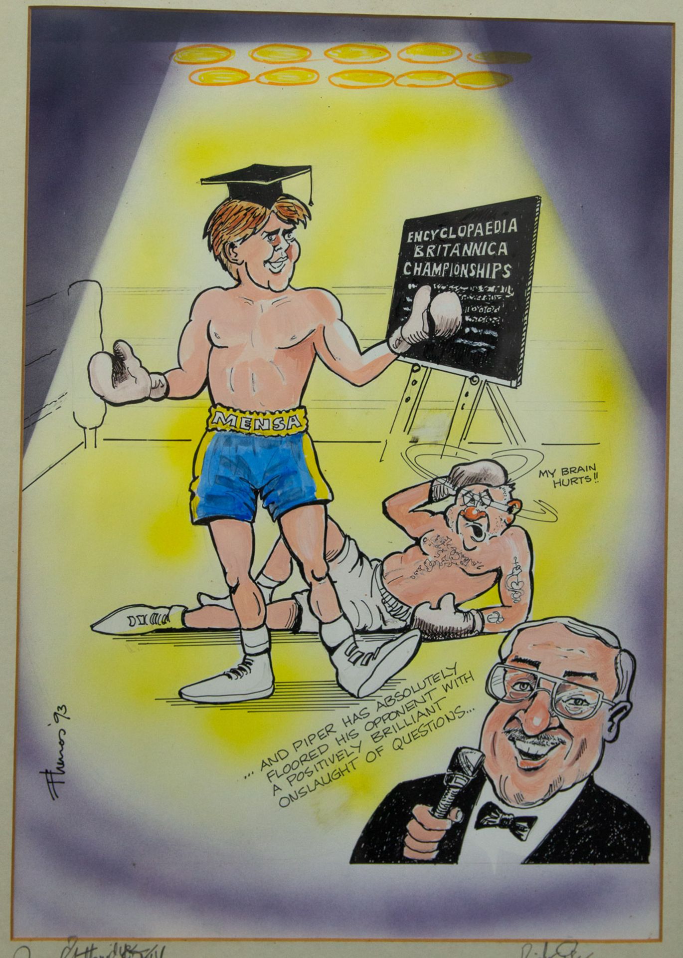 A collection of 4 boxing caricatures - Bild 19 aus 33