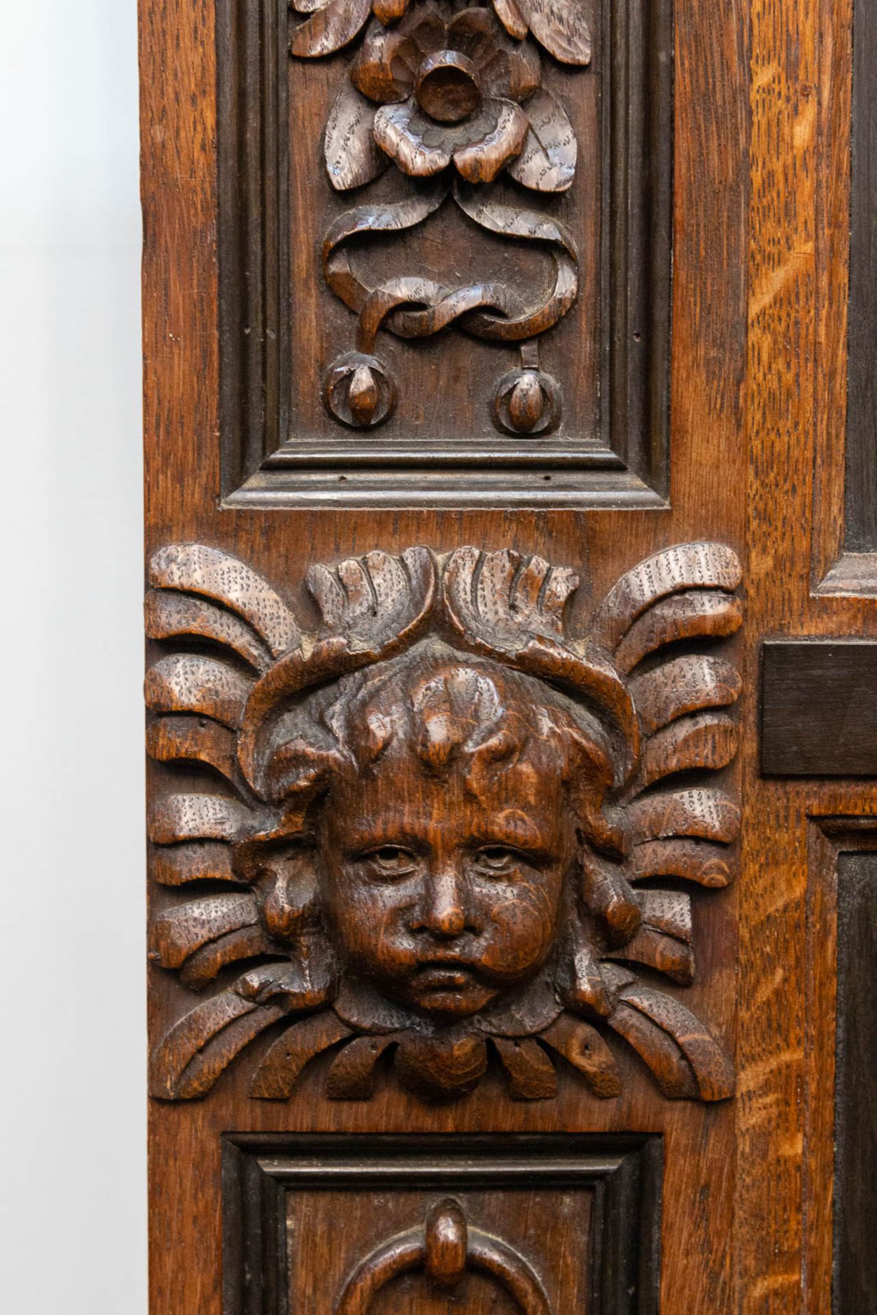 A portal cabinet, made un Utrecht, and made of oak combined with ebony, 19th century. - Bild 19 aus 22