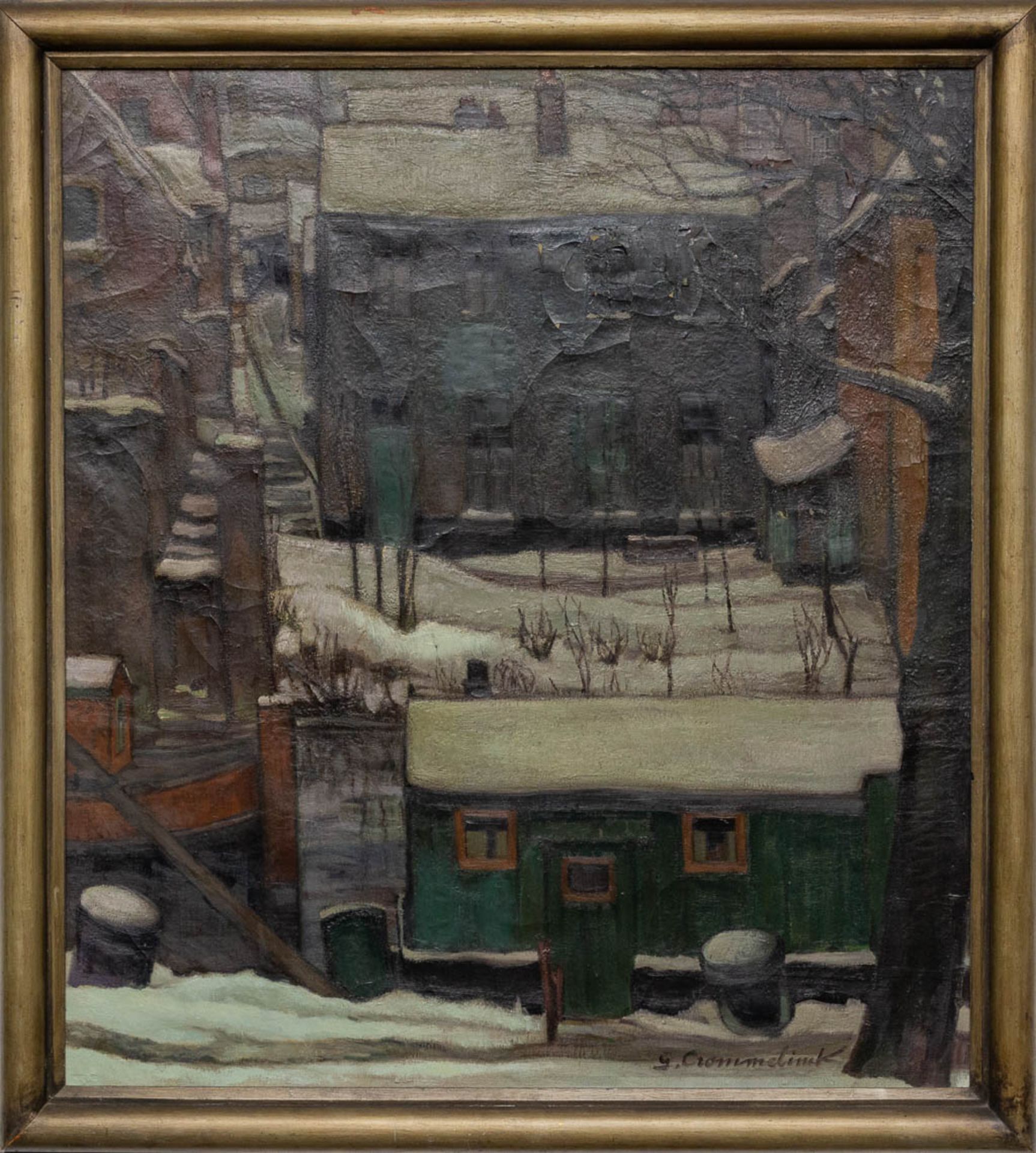 Gustaaf CROMMELYNCK (1883-1961) Winter city view, oil on canvas. - Bild 6 aus 11