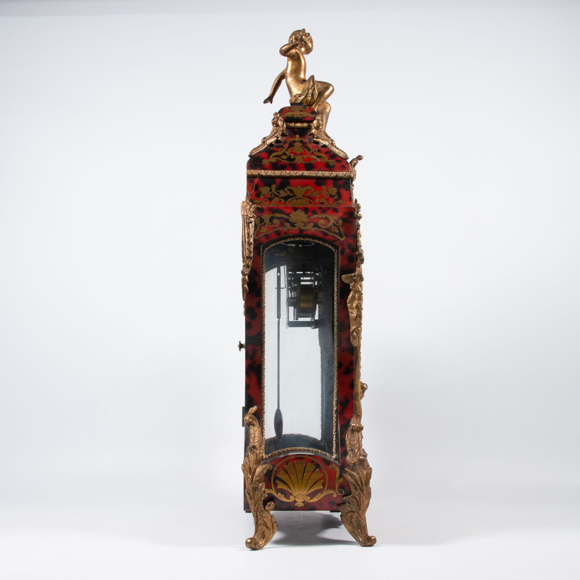 A Large cartel clock, finished with boulle and bronze. Germany during the second half of the 20th ce - Image 3 of 22